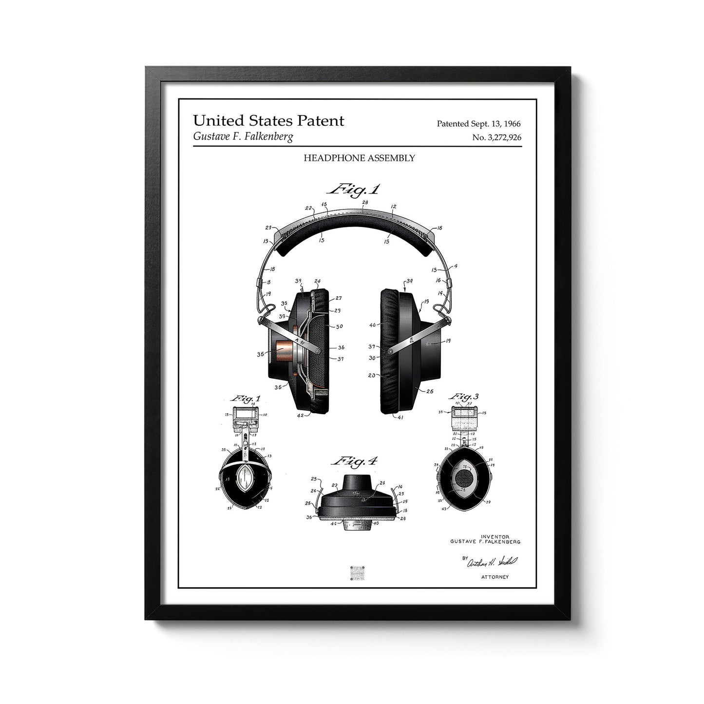 Affiche brevet Casque Audio