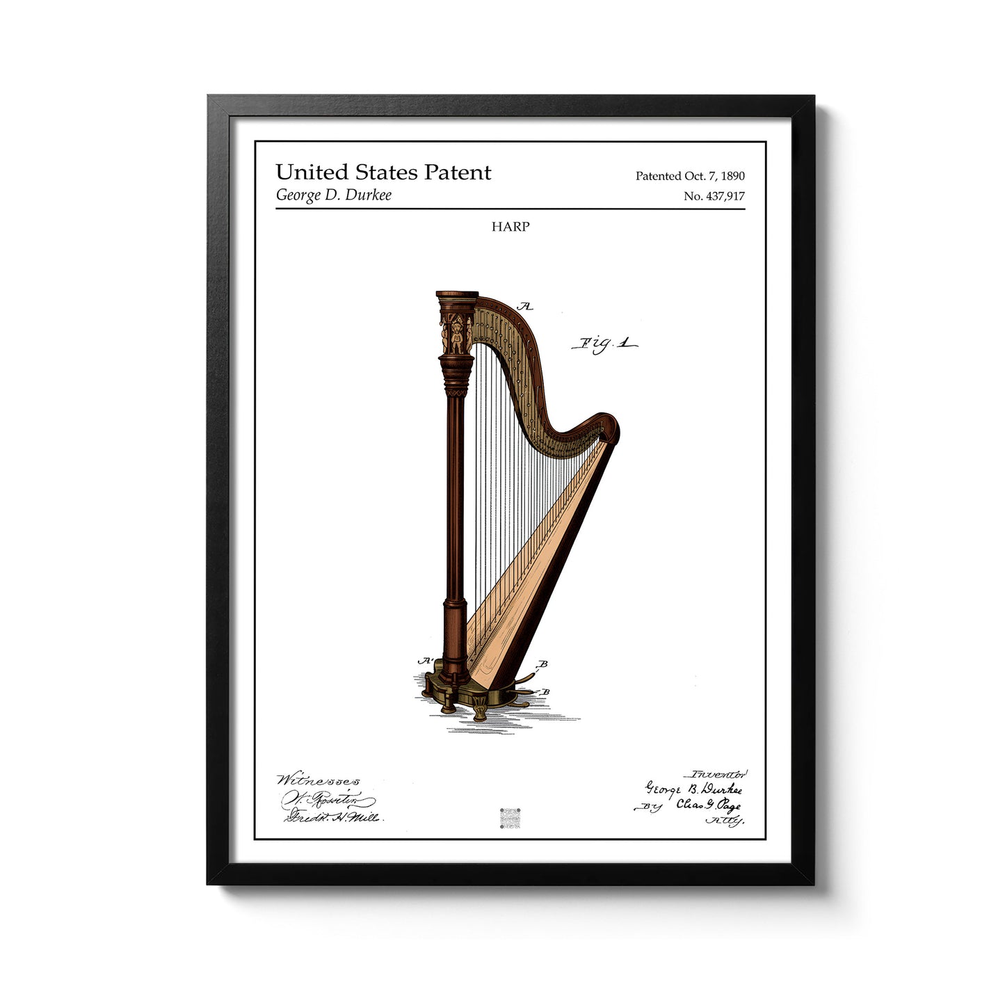 Affiche brevet Harpe