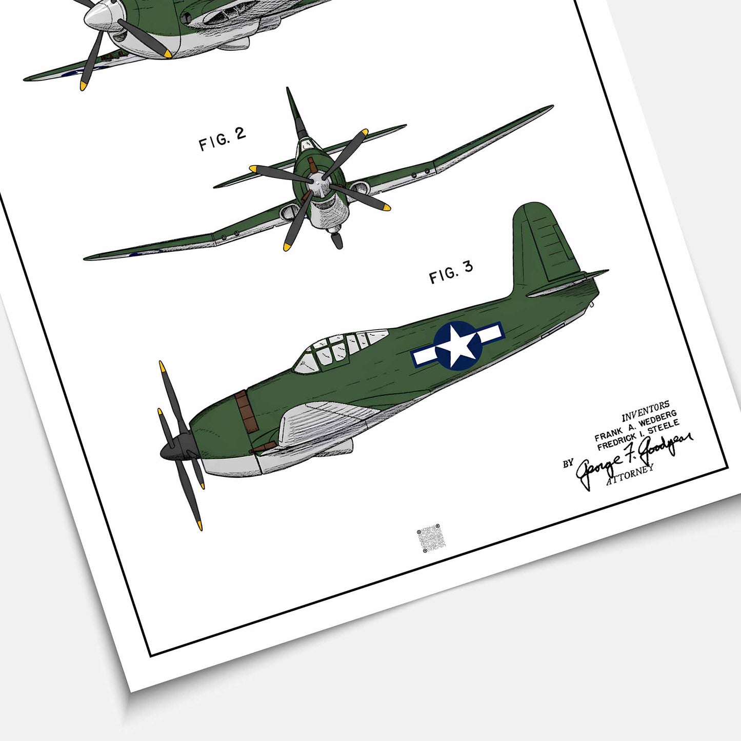 Affiche brevet Avion 2nde Guerre Mondiale
