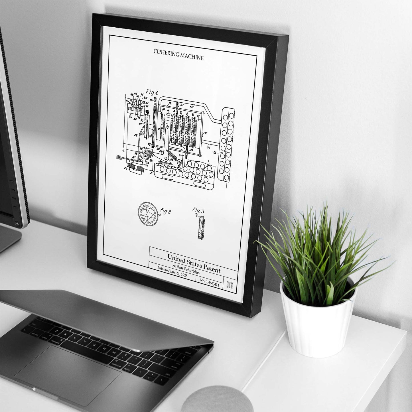 Affiche brevet Machine Enigma