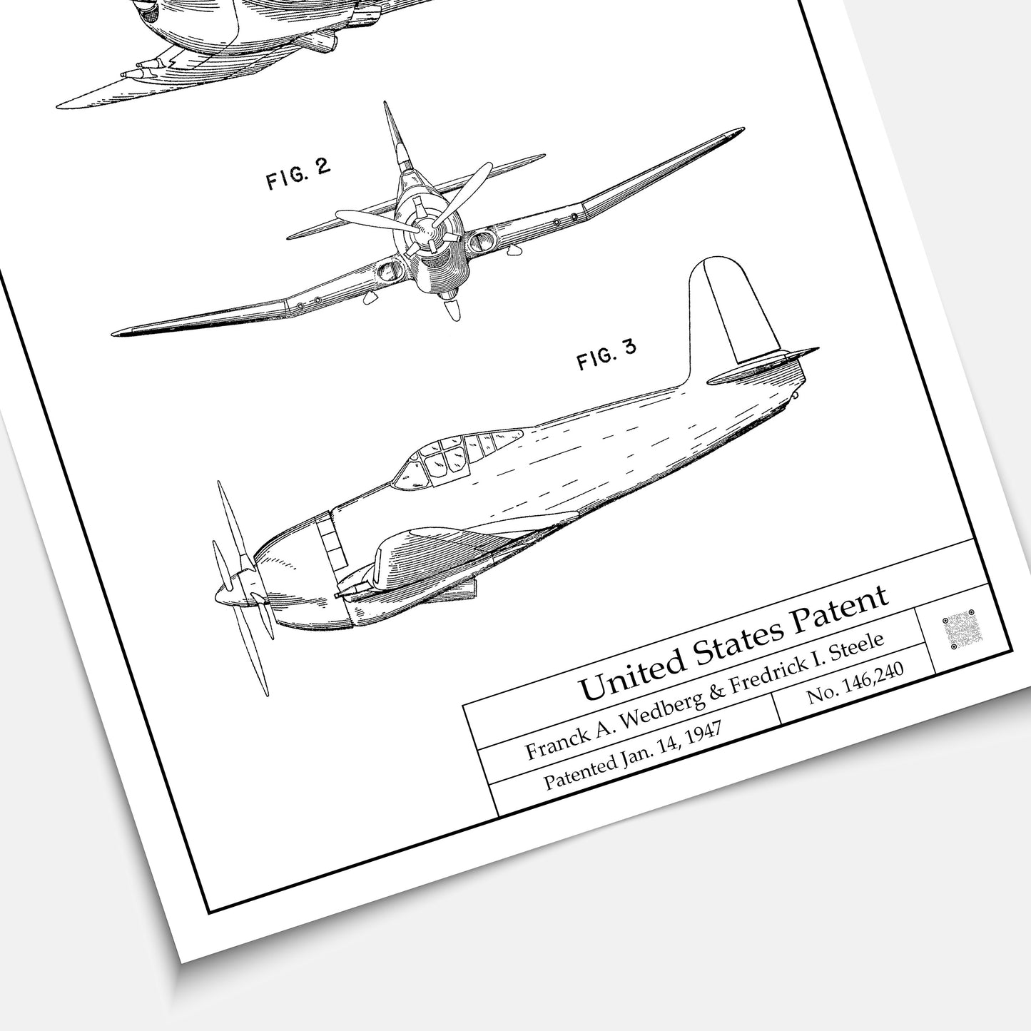 Affiche brevet Avion 2nde Guerre Mondiale