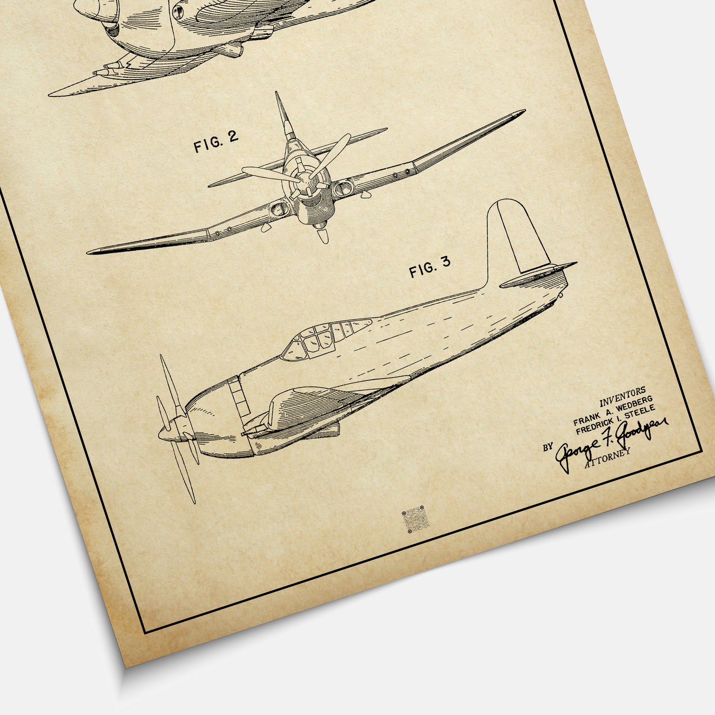 Affiche brevet Avion 2nde Guerre Mondiale