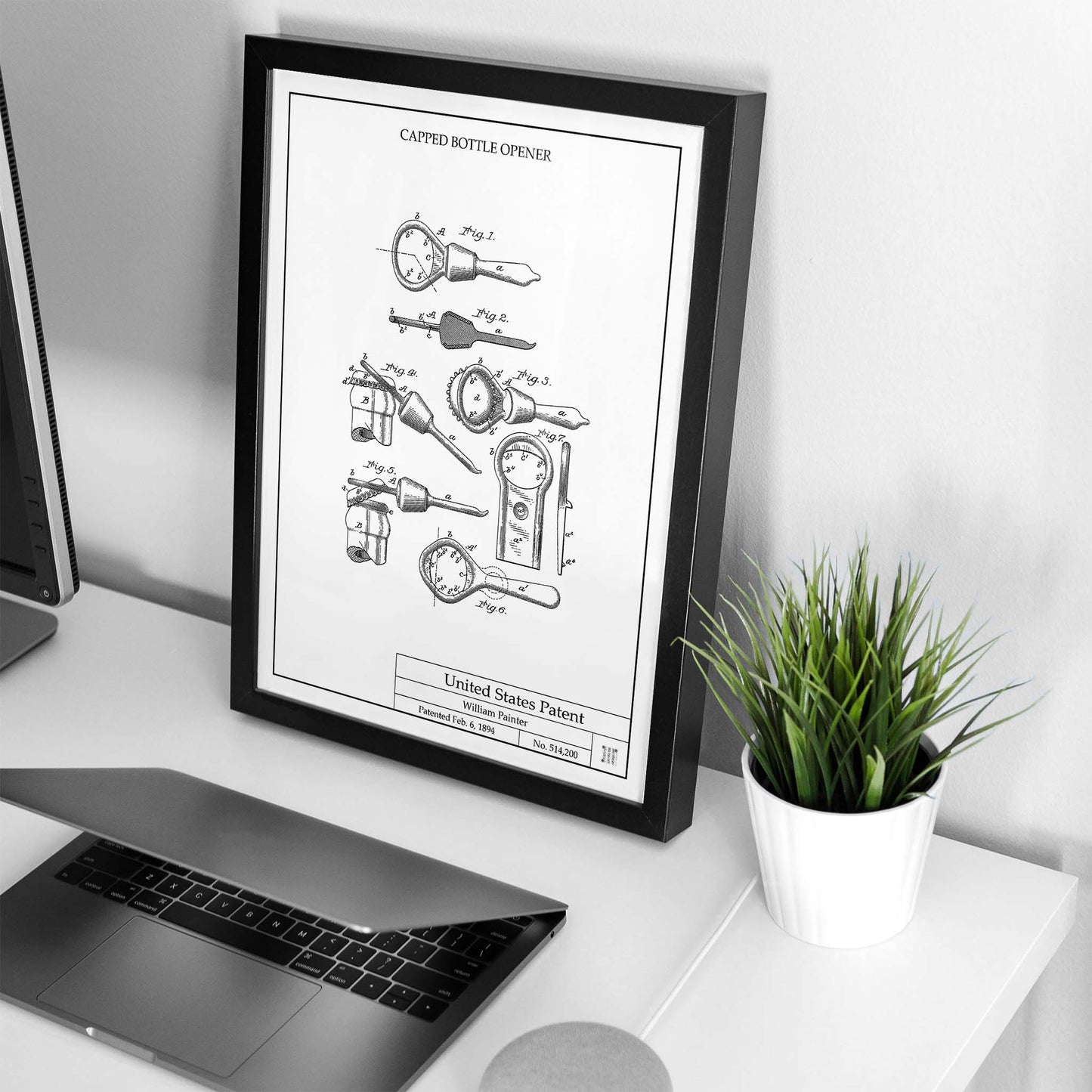 Affiche brevet Décapsuleur