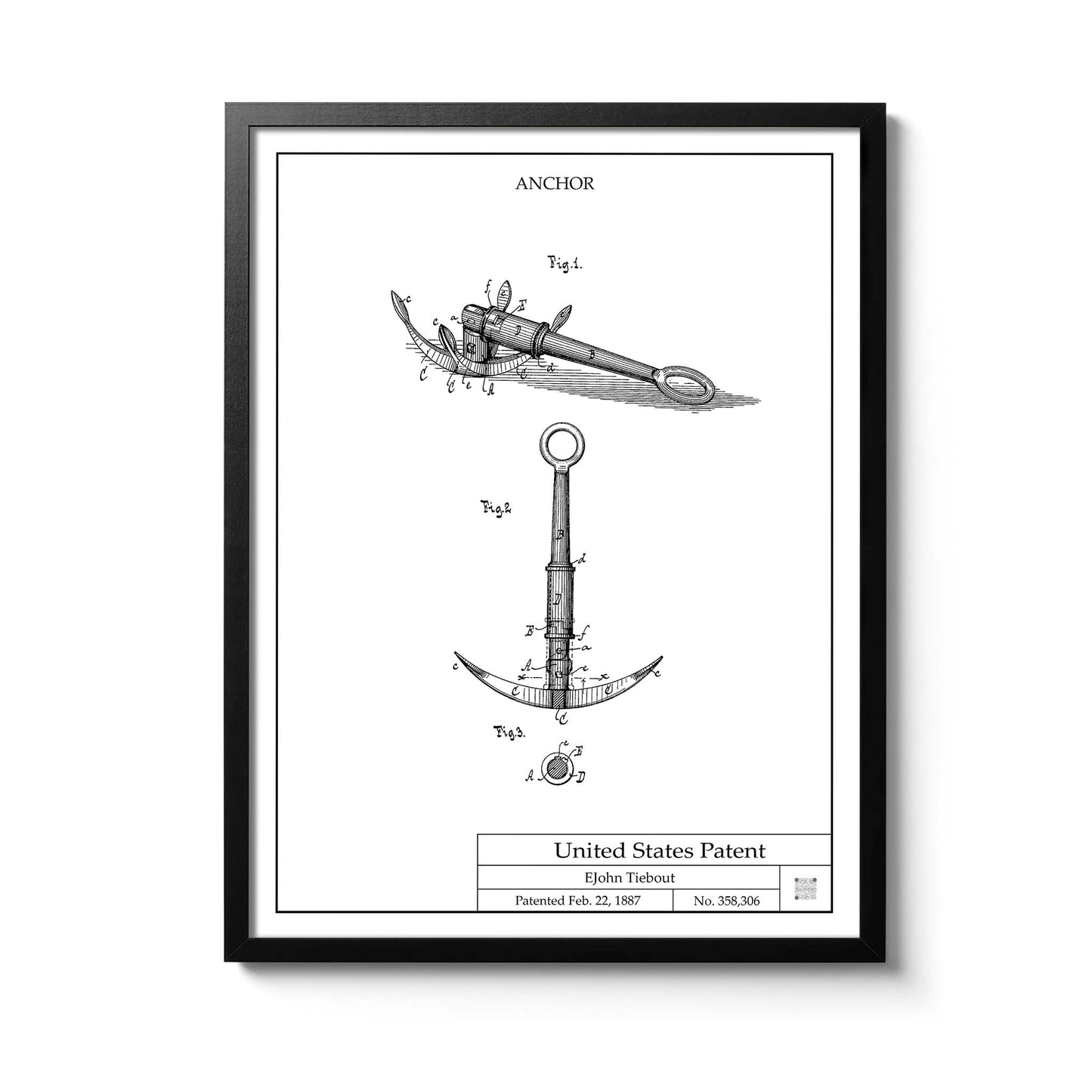 Affiche brevet Ancre de Bateau