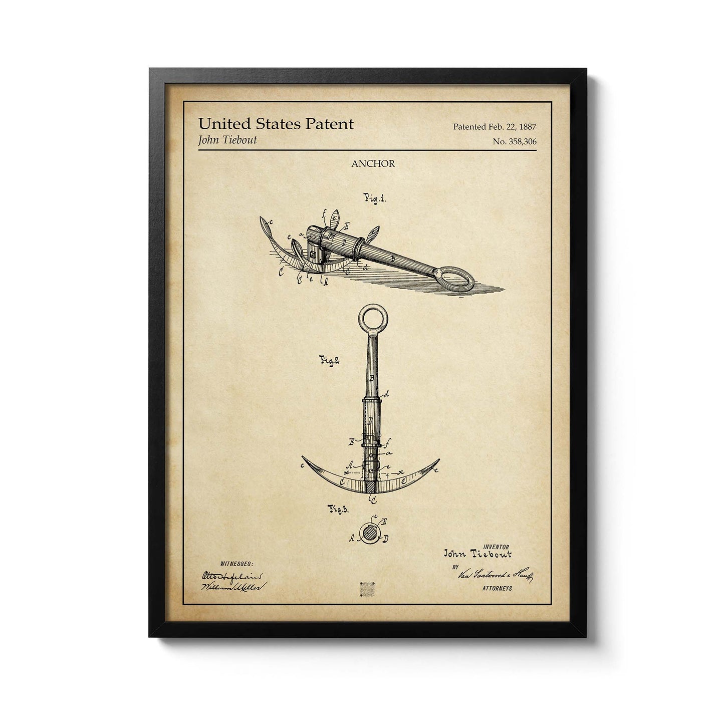 Affiche brevet Ancre de Bateau