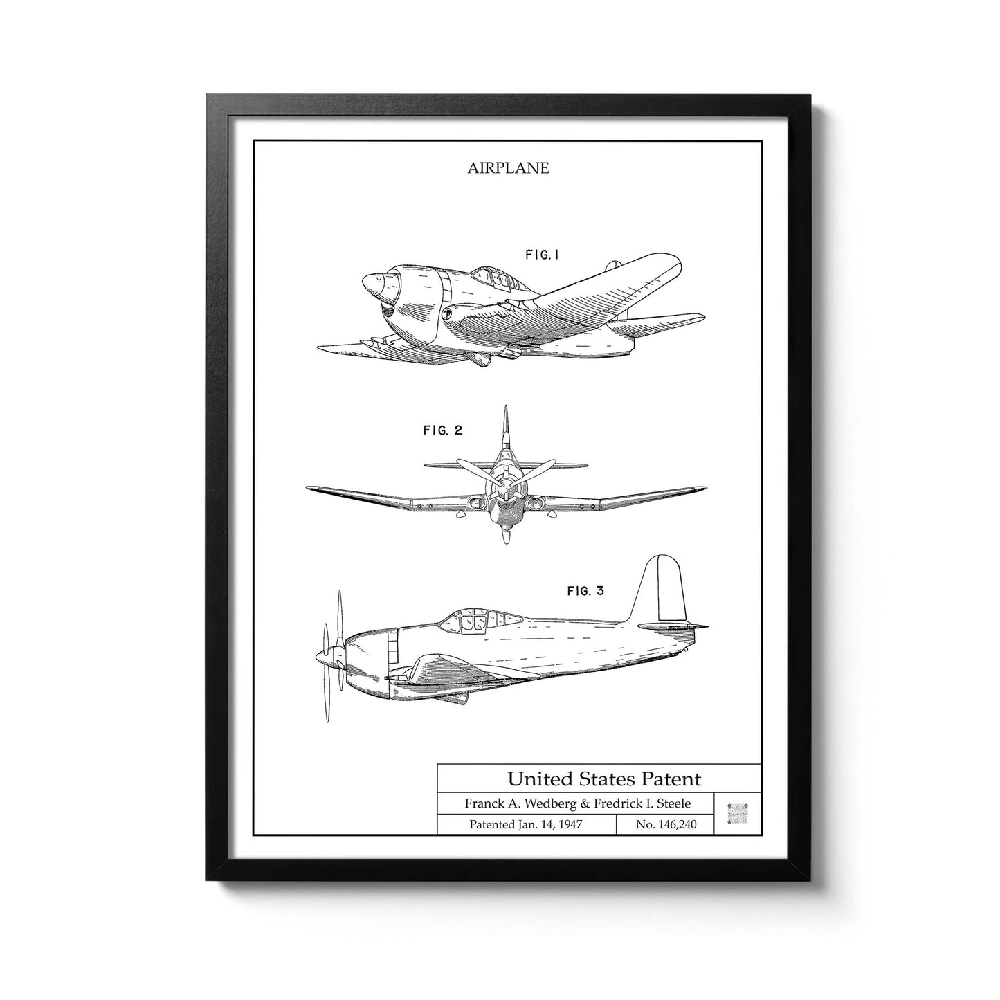 Affiche brevet Avion 2nde Guerre Mondiale