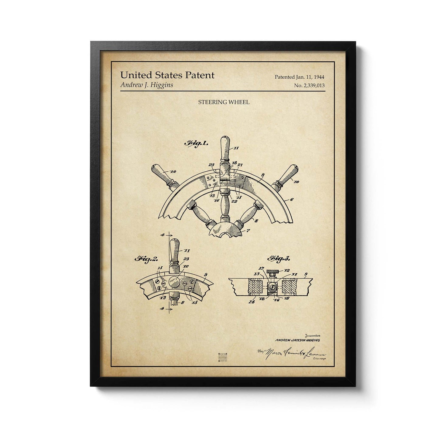 Affiche brevet Barre de Gouvernail