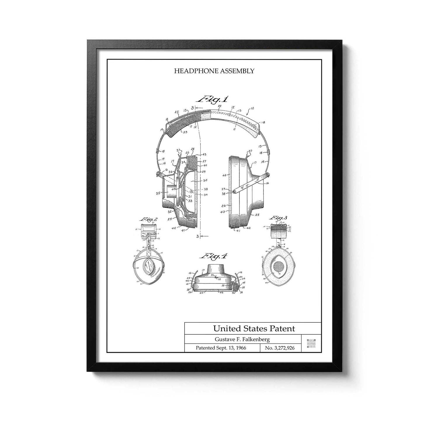 Affiche brevet Casque Audio