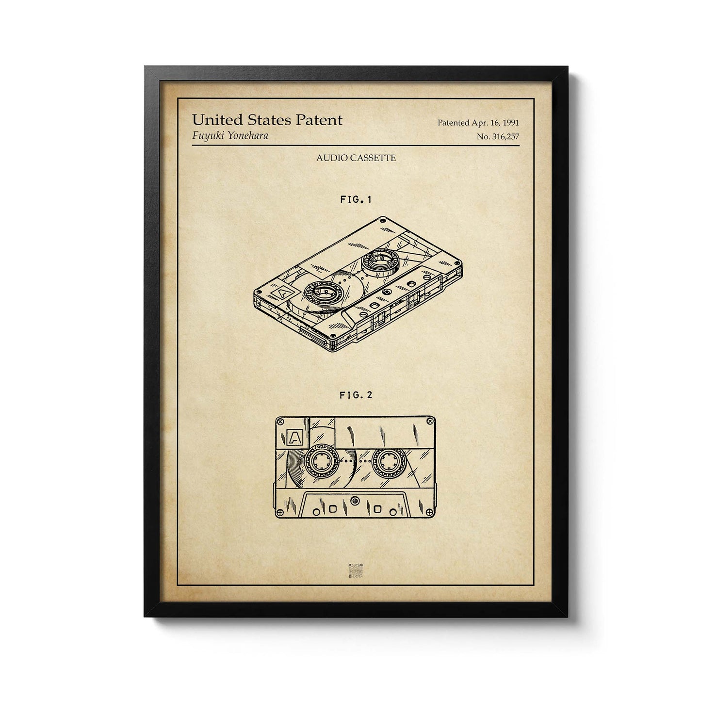 Affiche brevet Cassette Audio