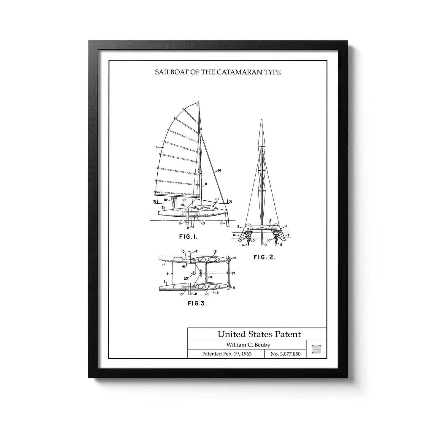 Affiche brevet Catamaran