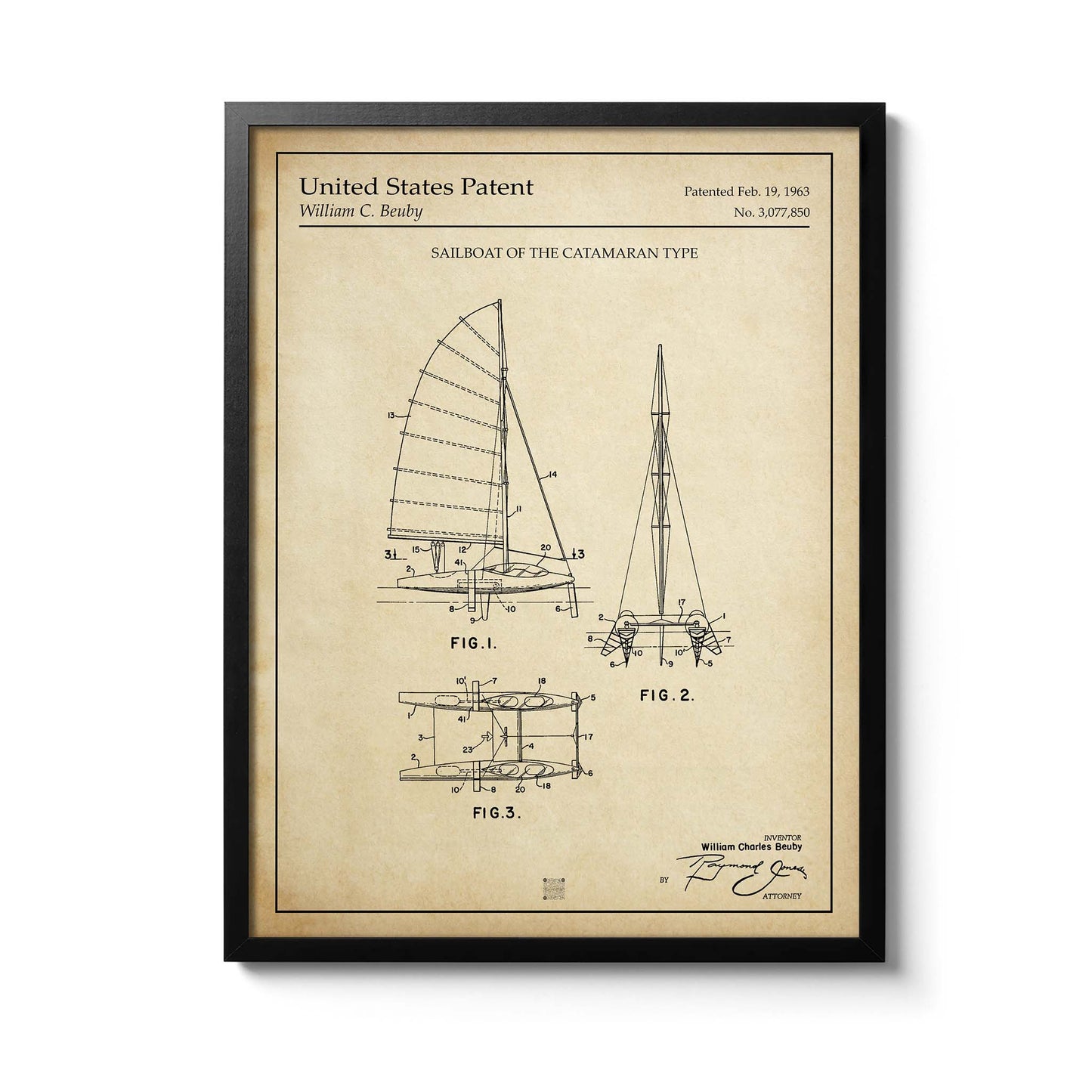 Affiche brevet Catamaran