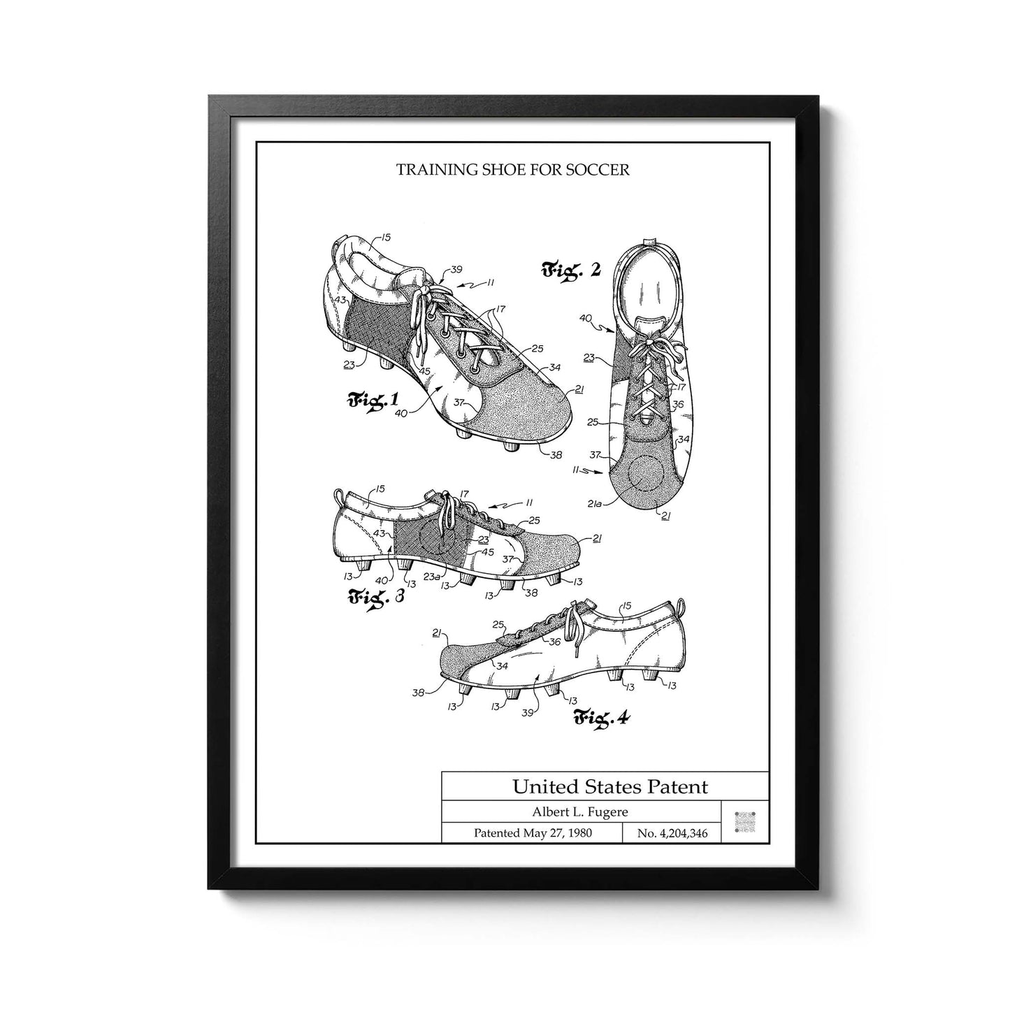 Affiche brevet Chaussure de football
