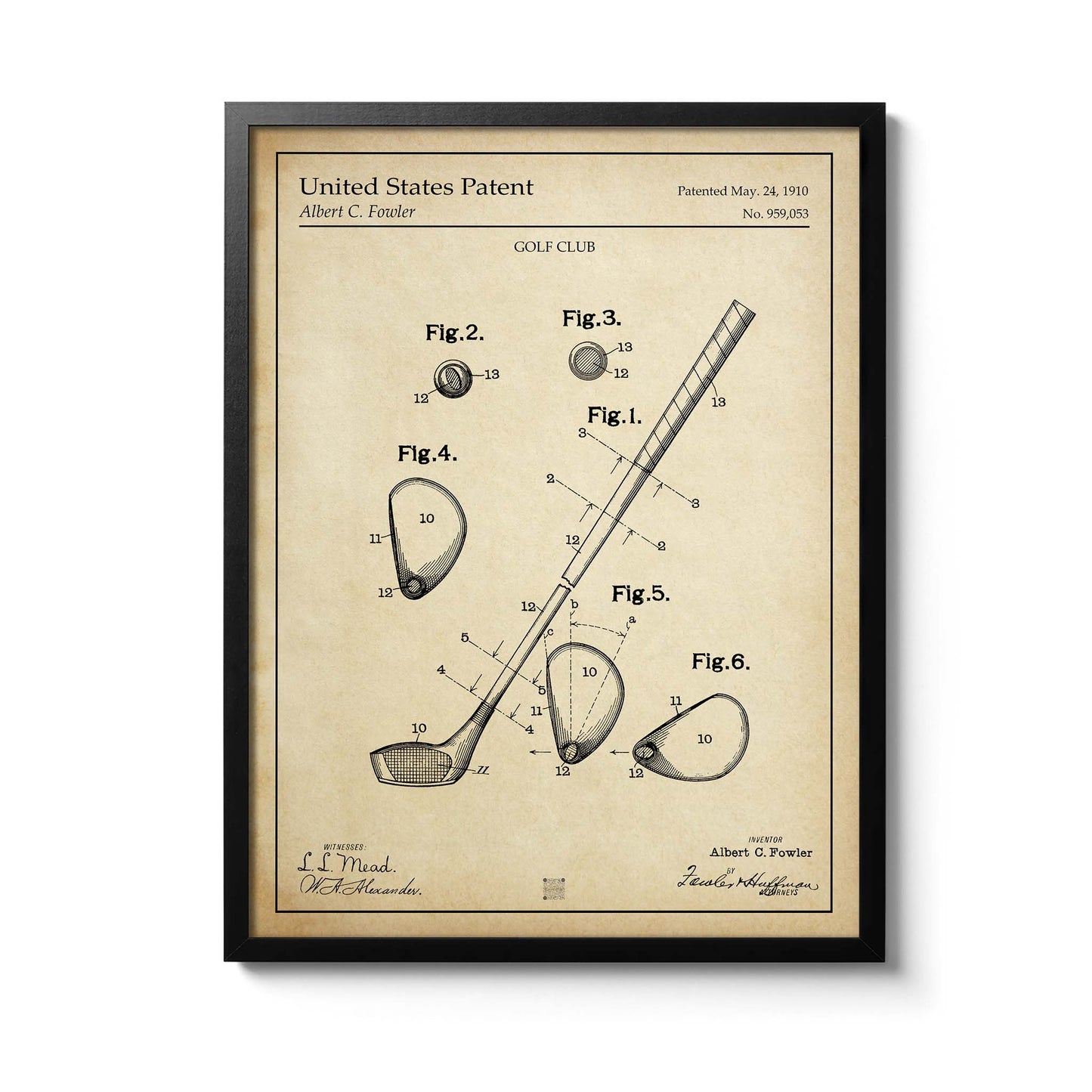 Affiche brevet Club de Golf