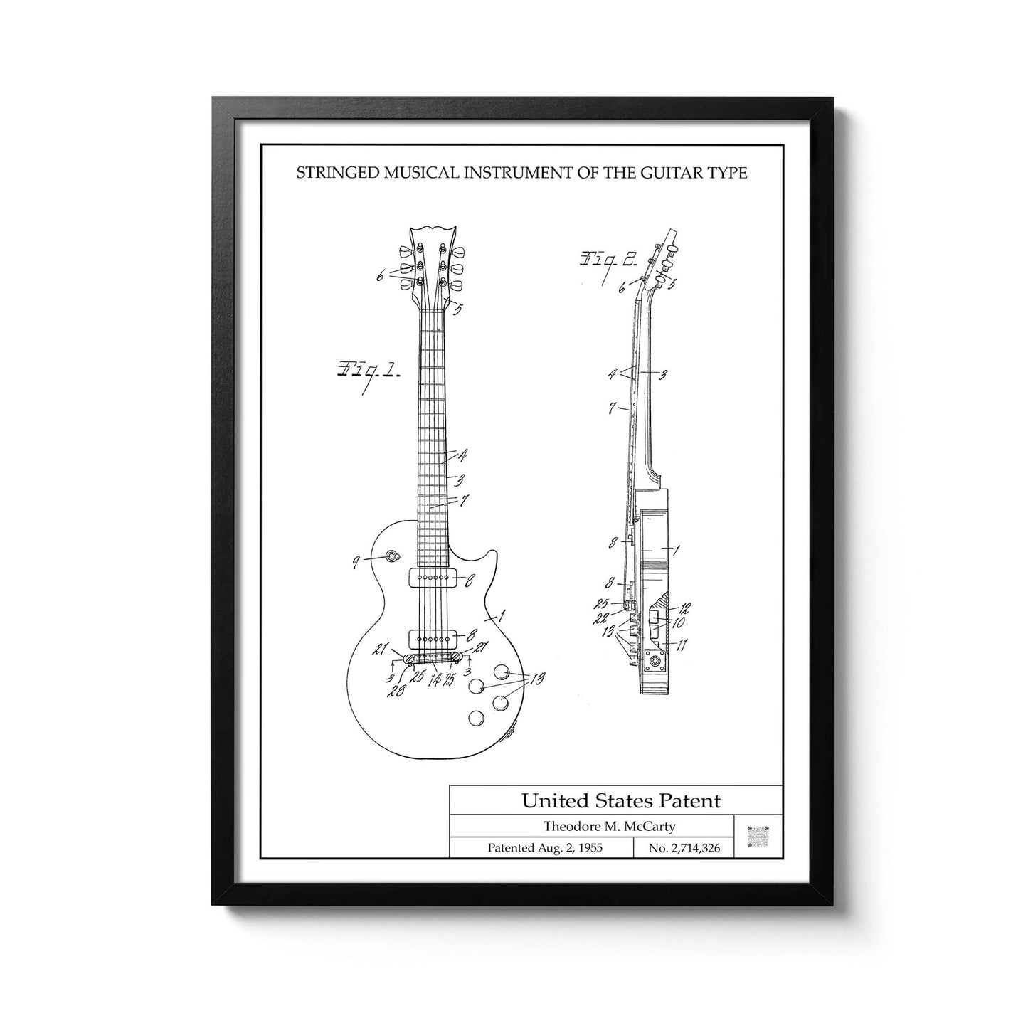 Affiche brevet Guitare Gibson