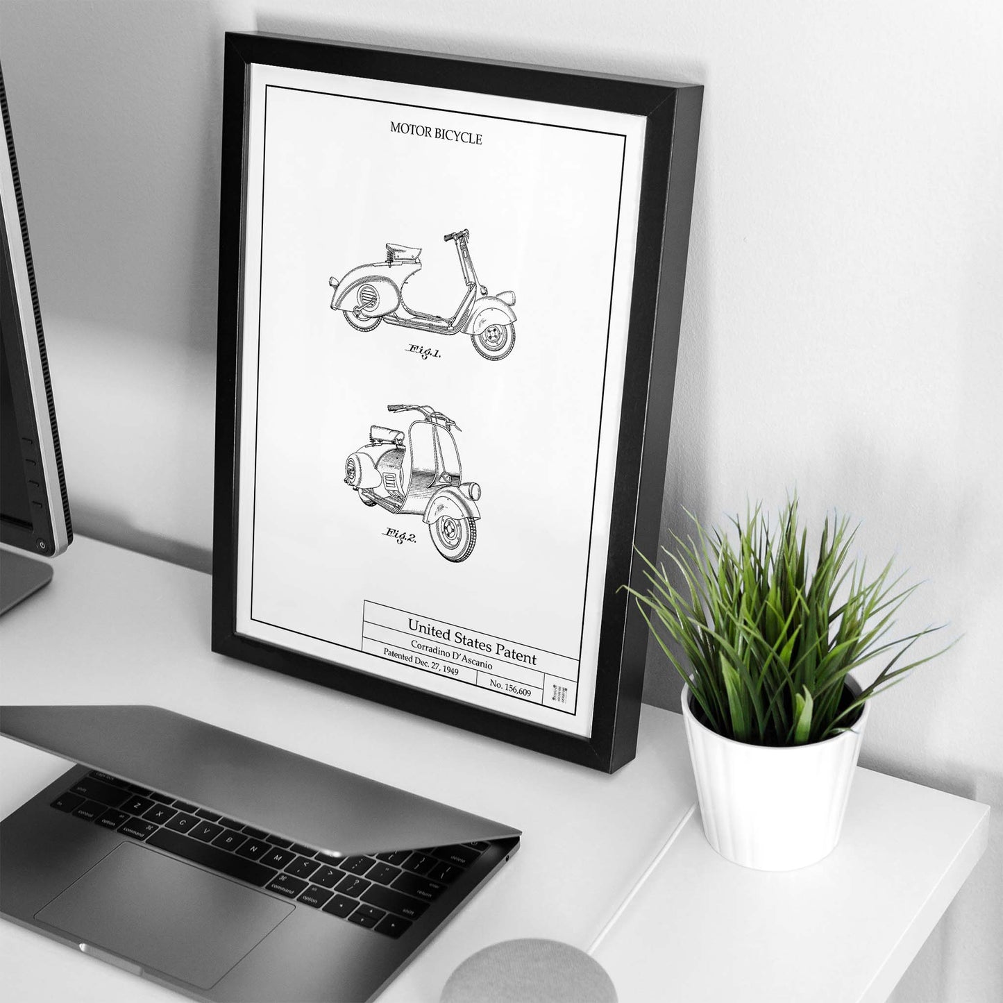 Affiche brevet Scooter Vespa