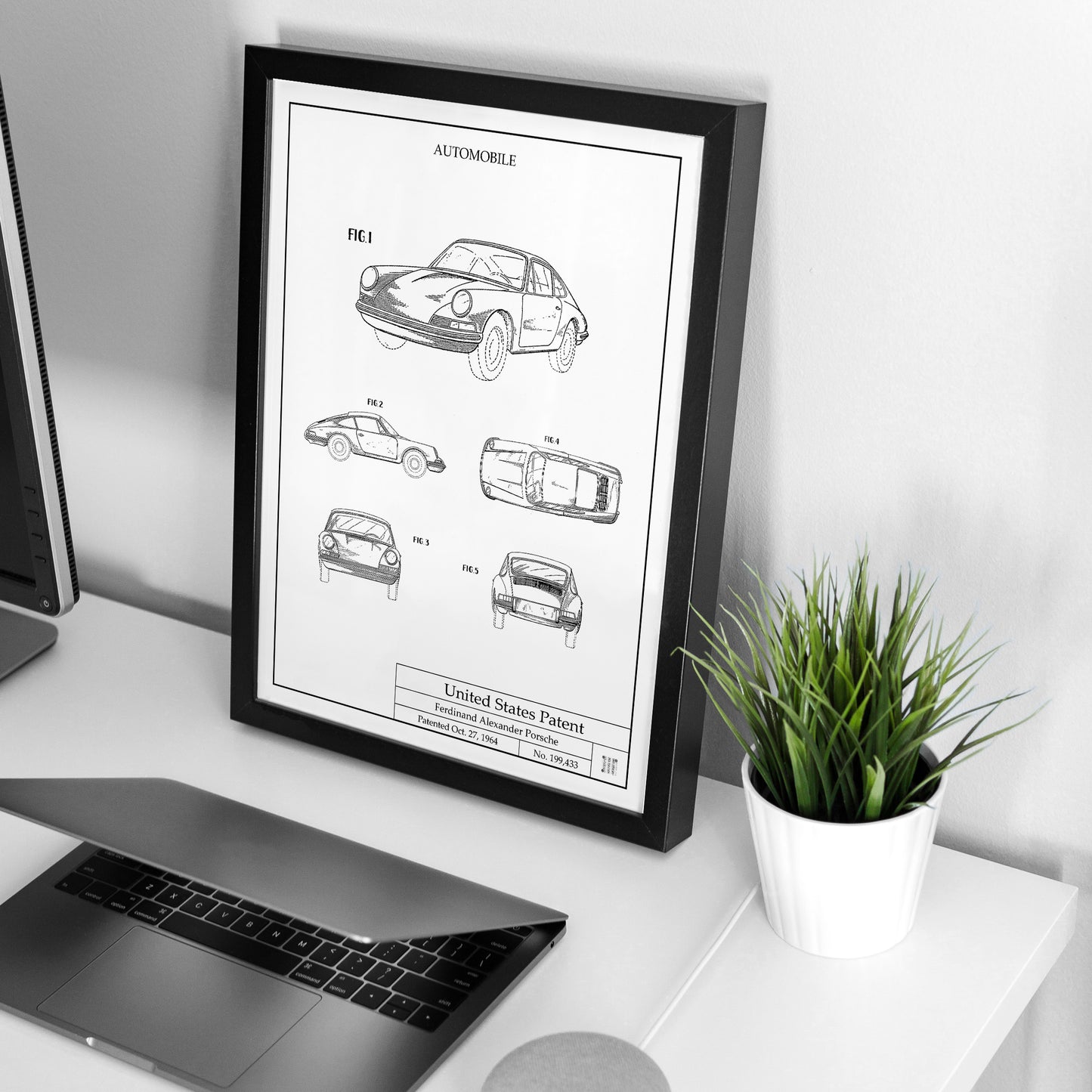 Affiche brevet Porsche 911