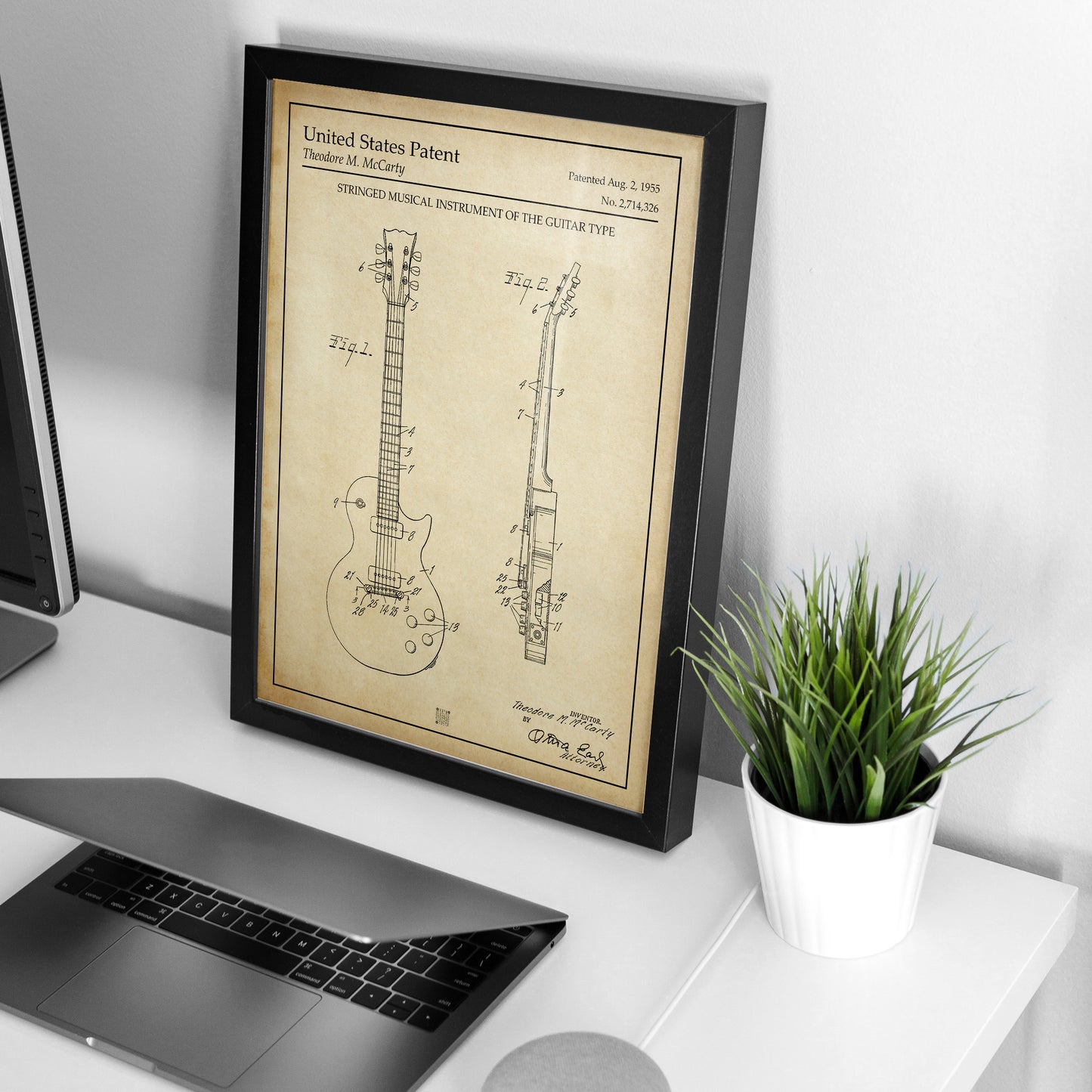 Affiche brevet Guitare Gibson