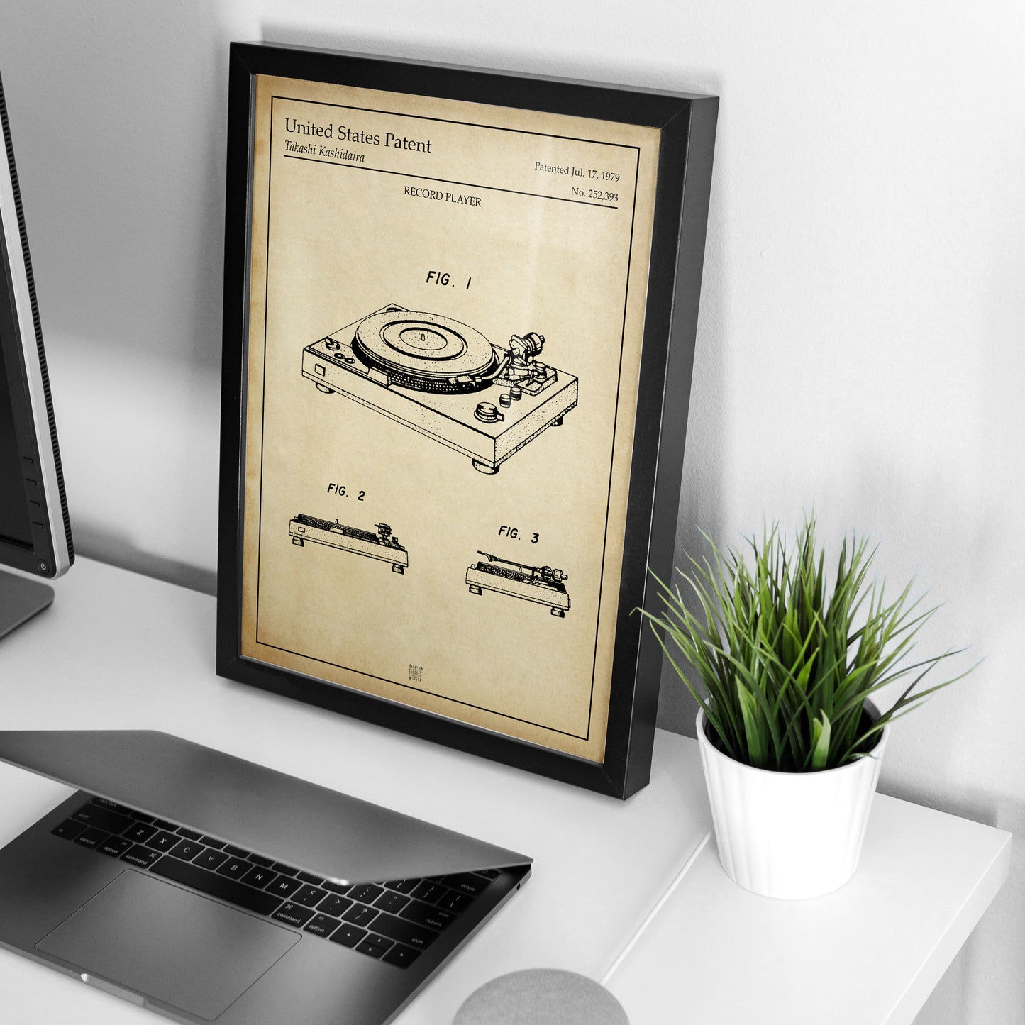 Affiche brevet Platine Vinyle
