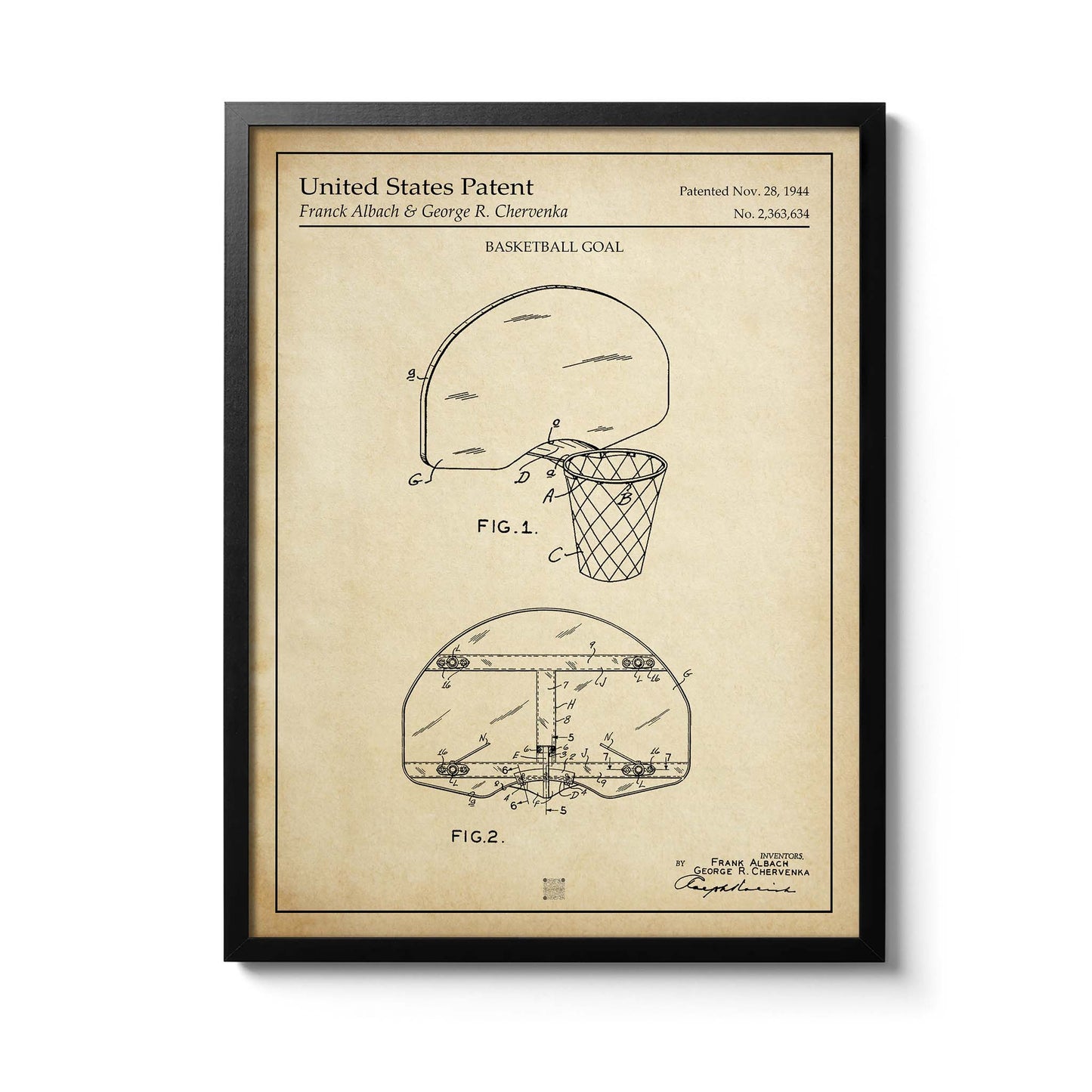 Affiche brevet Panier de Basket