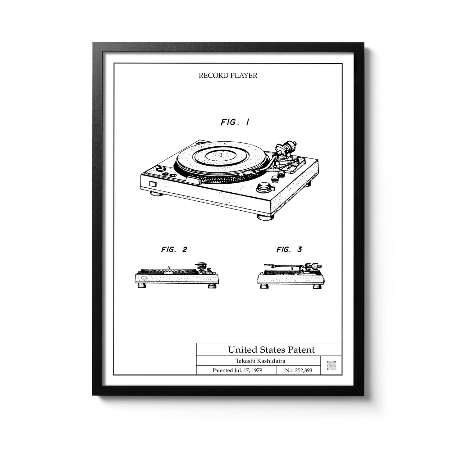 Affiche brevet Platine Vinyle