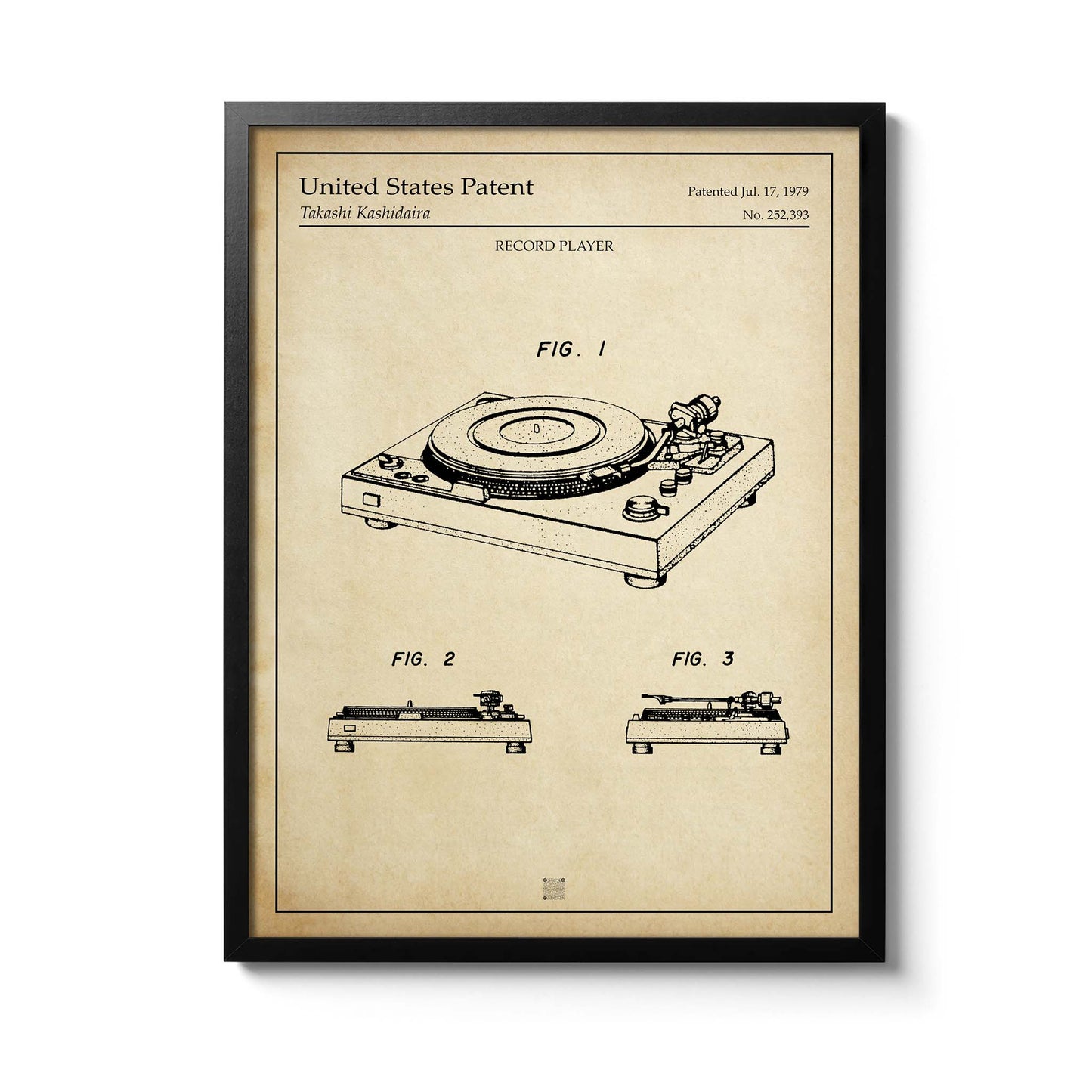Affiche brevet Platine Vinyle