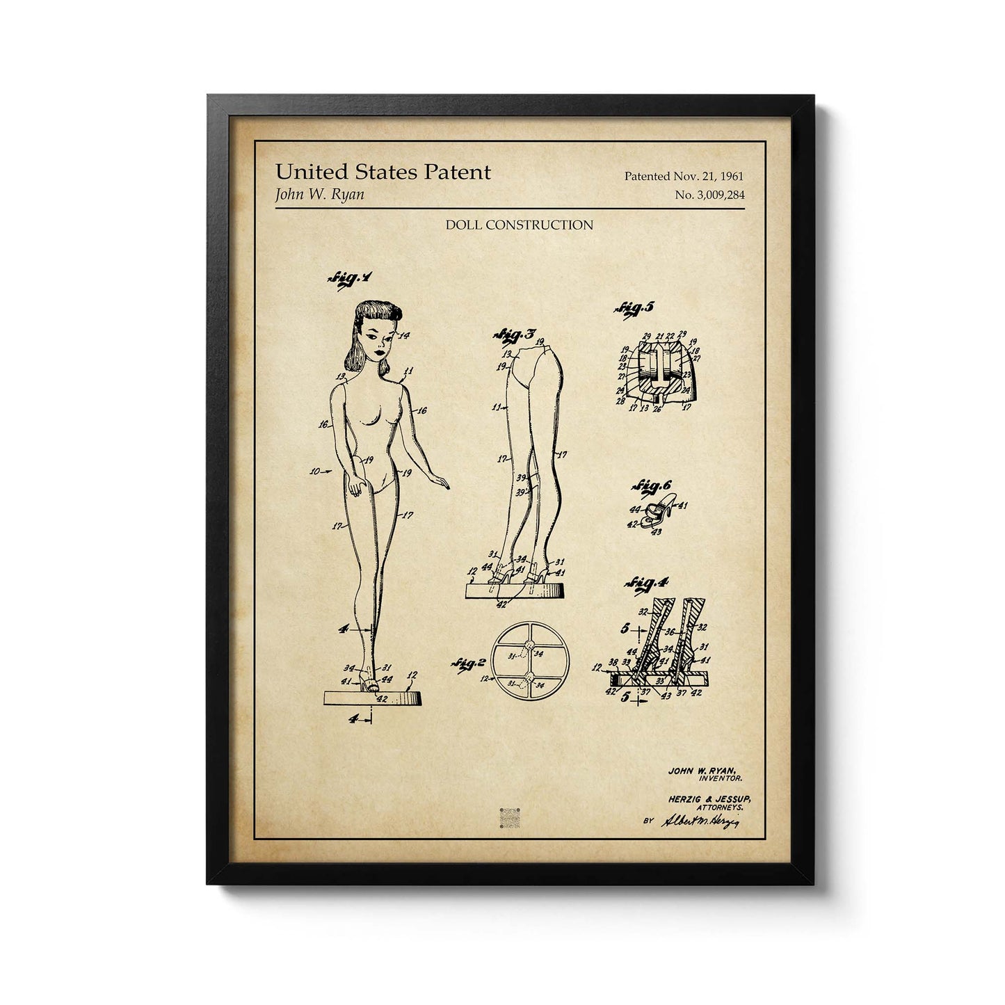 Affiche brevet Poupée Barbie
