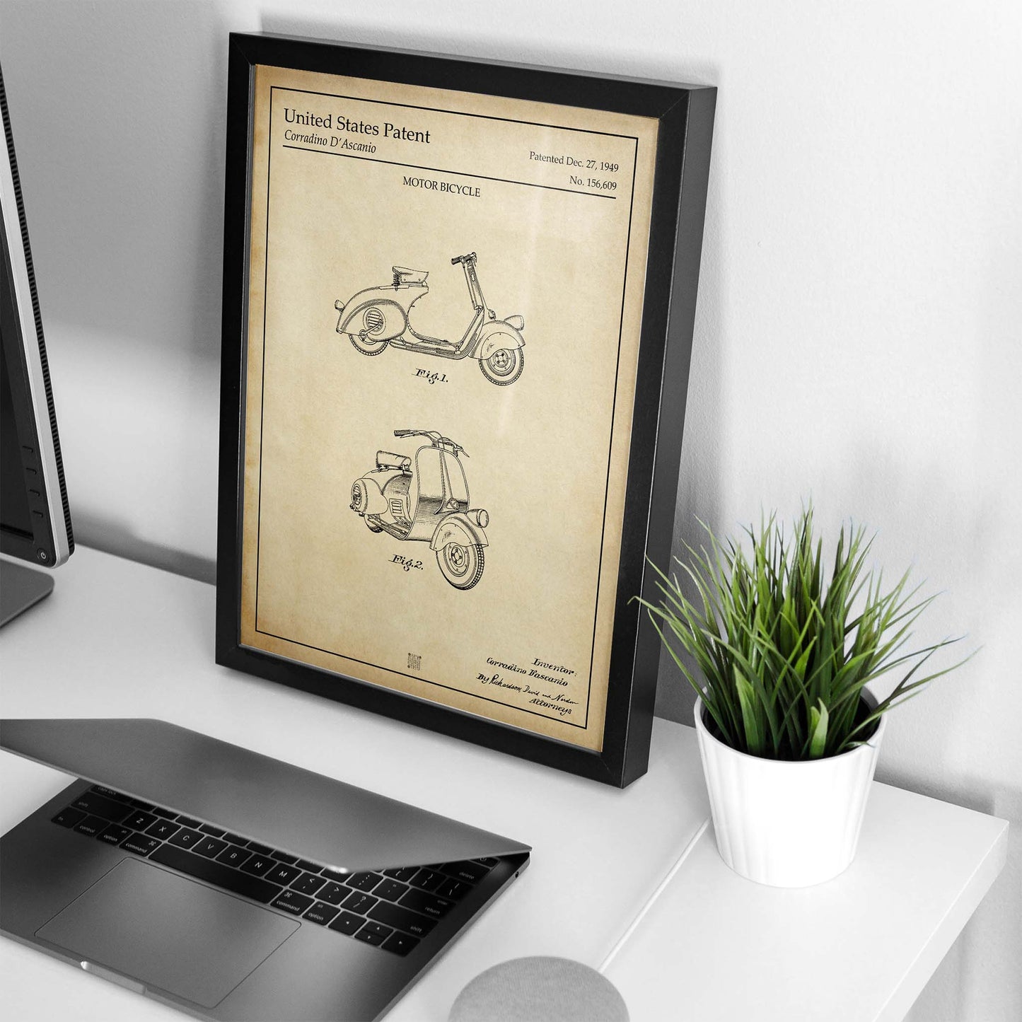 Affiche brevet Scooter Vespa