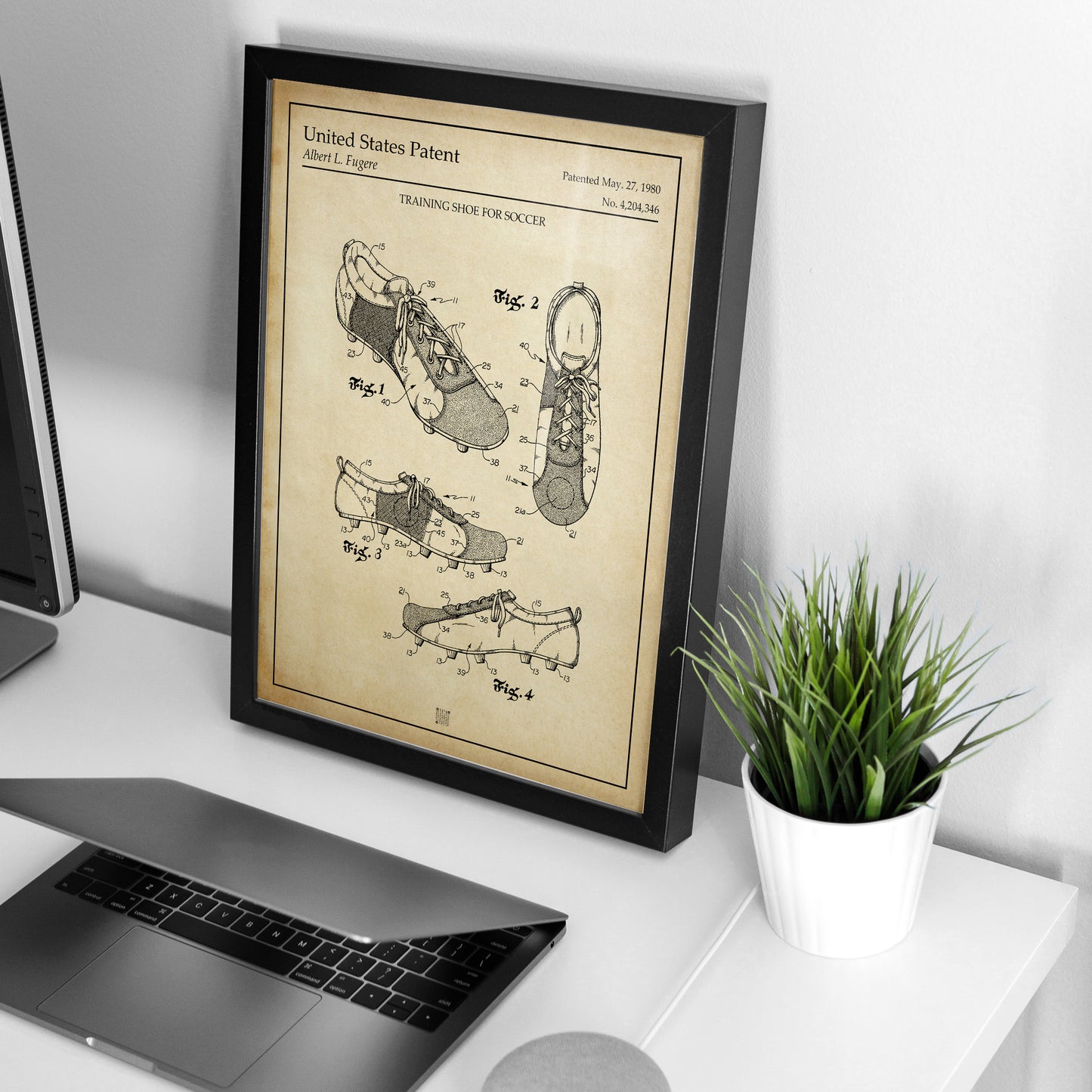 Affiche brevet Chaussure de football