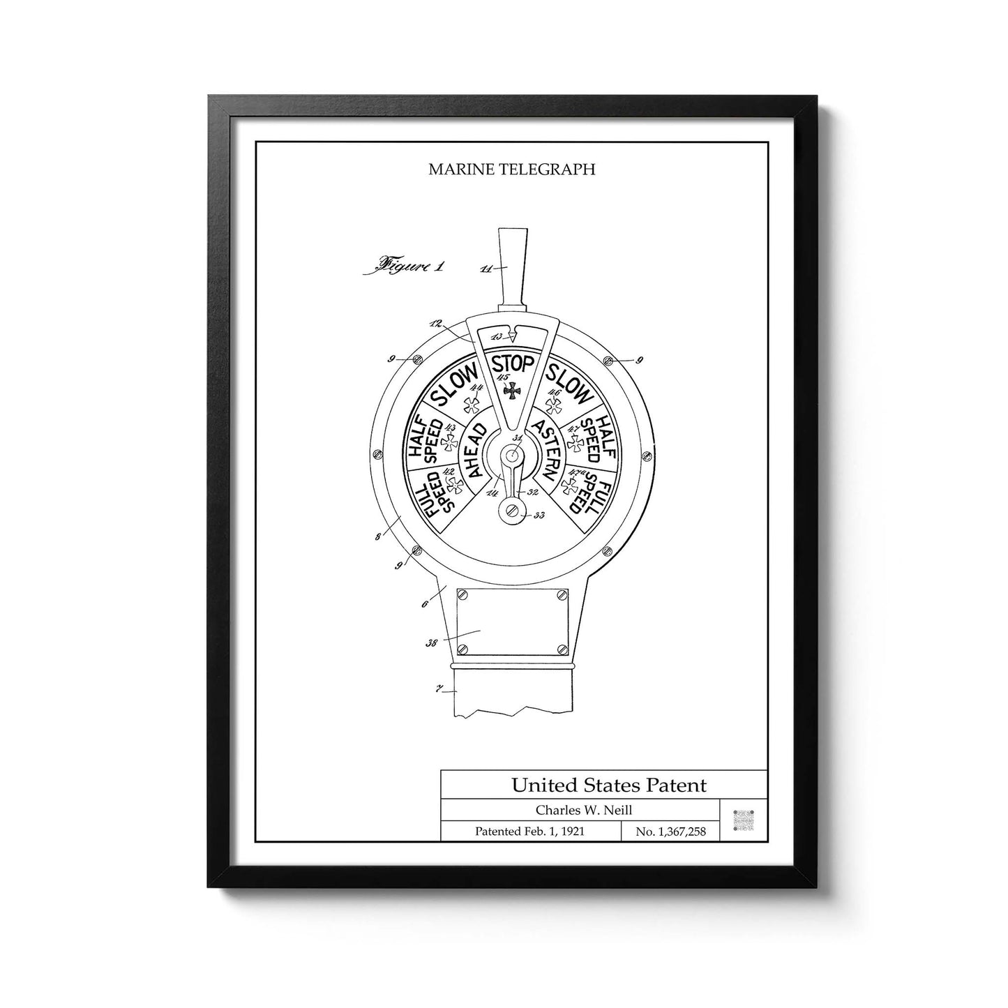 Affiche brevet Télégraphe de Pont