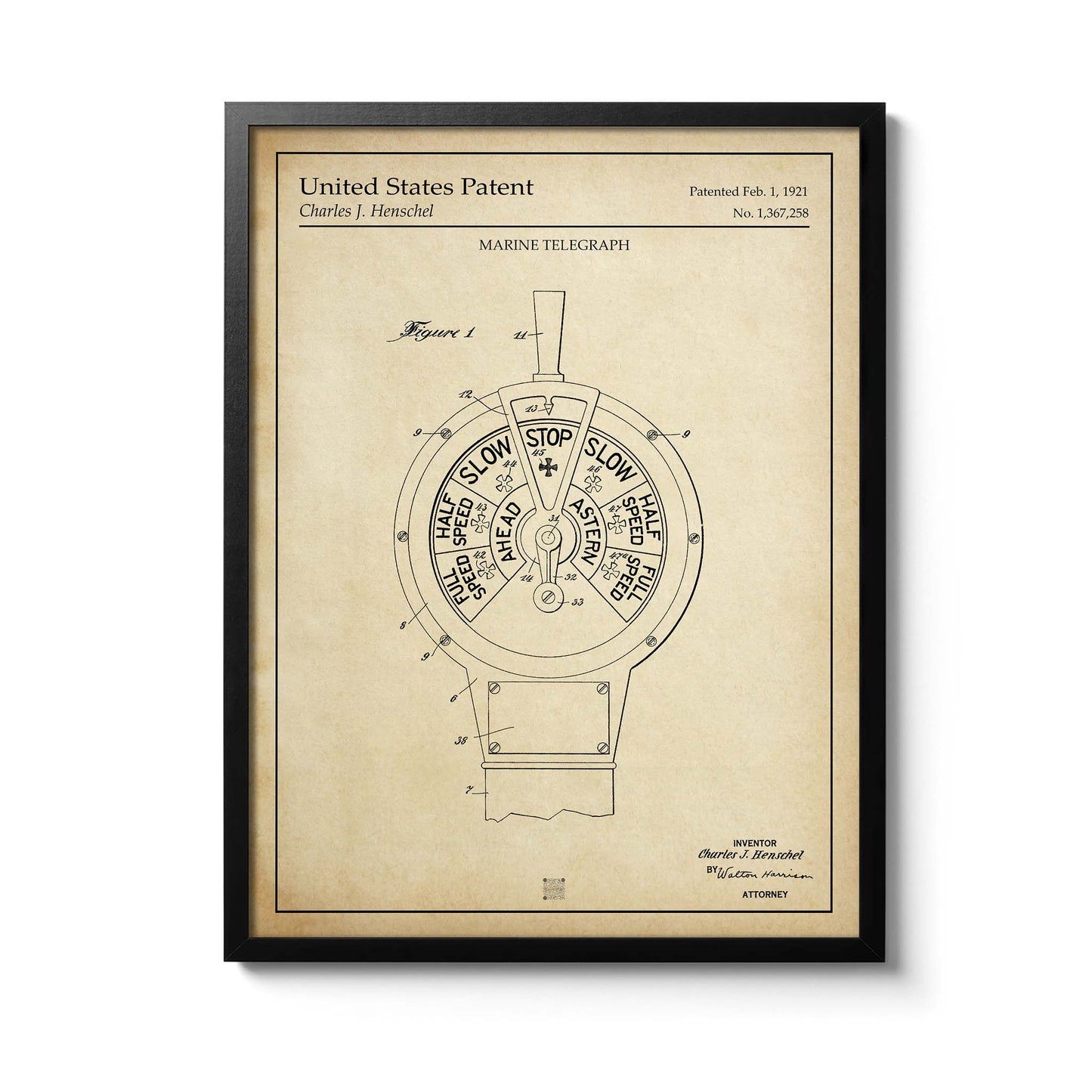 Affiche brevet Télégraphe de Pont