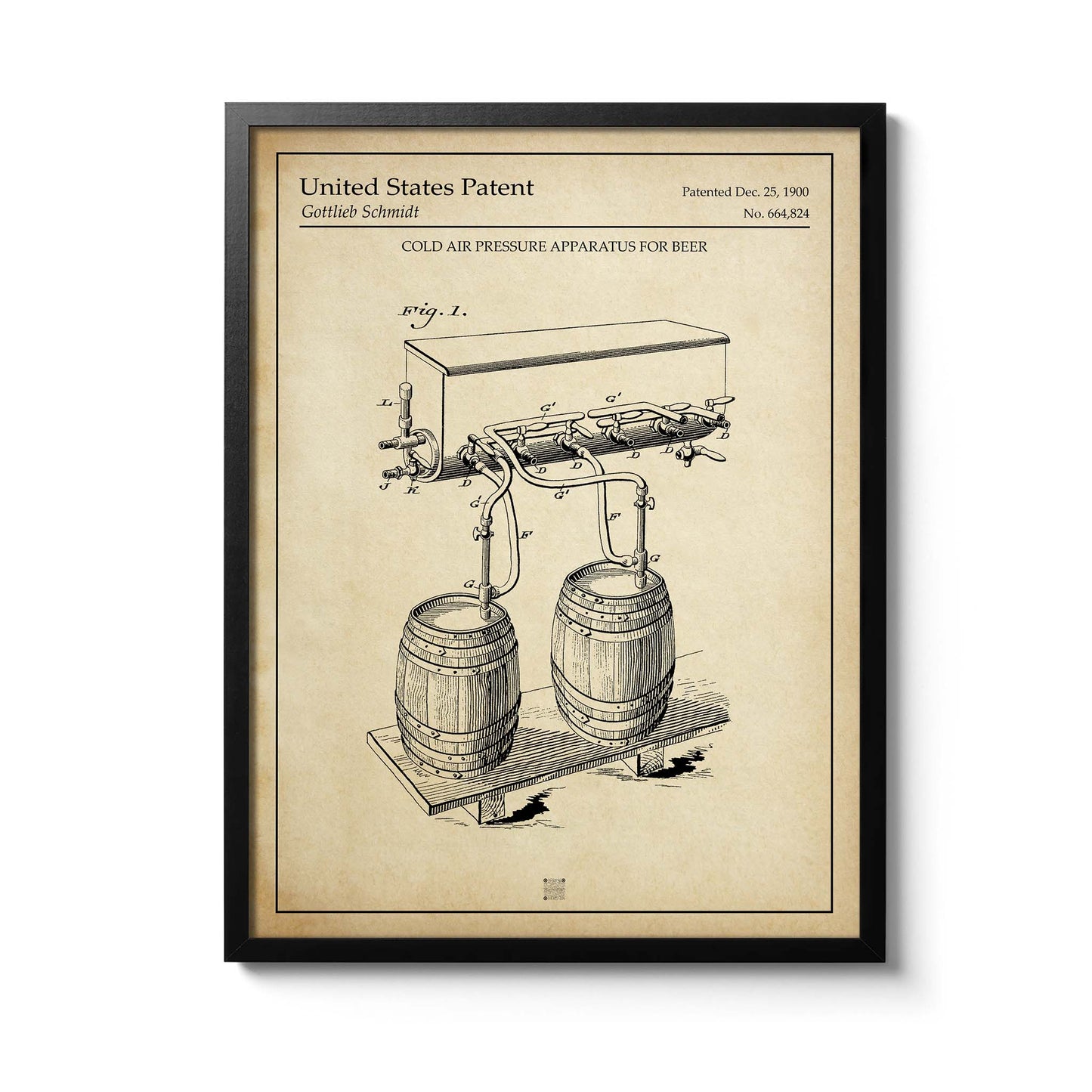 Affiche brevet Tireuse à Bières