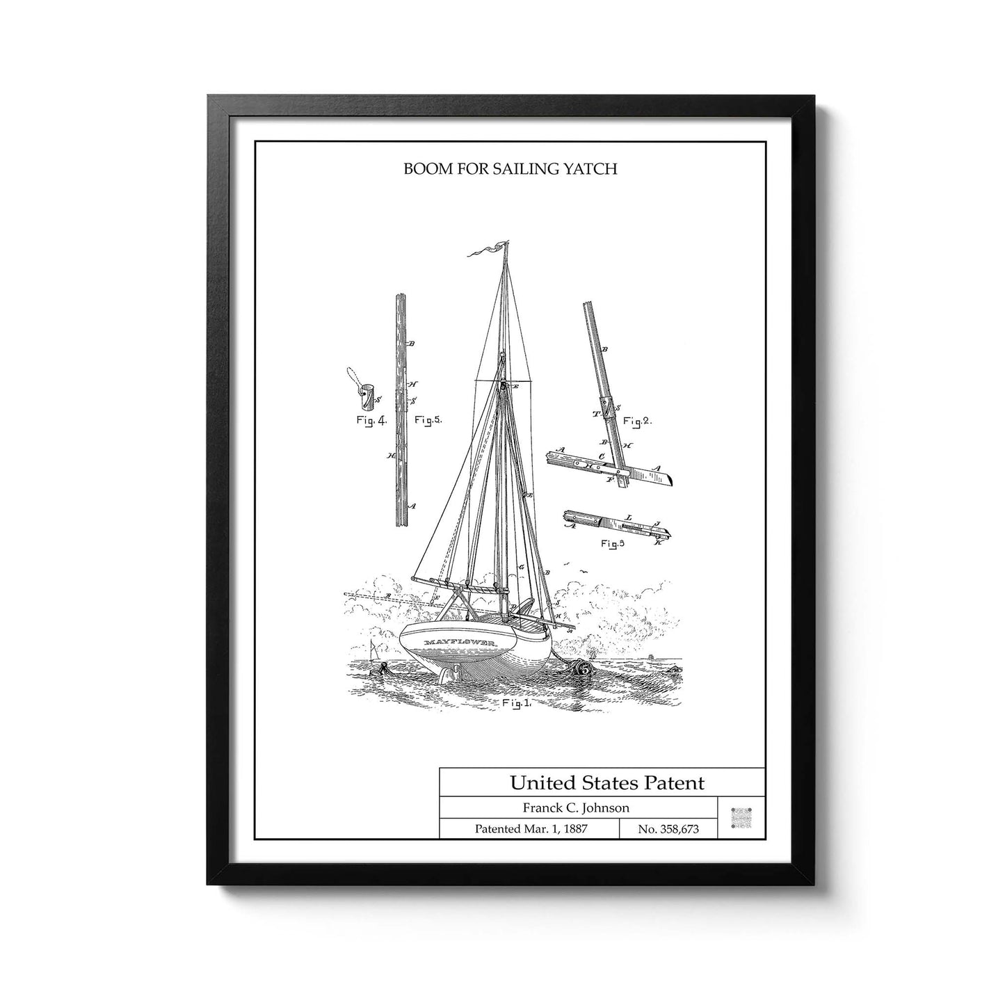 Affiche brevet Voilier Johnson