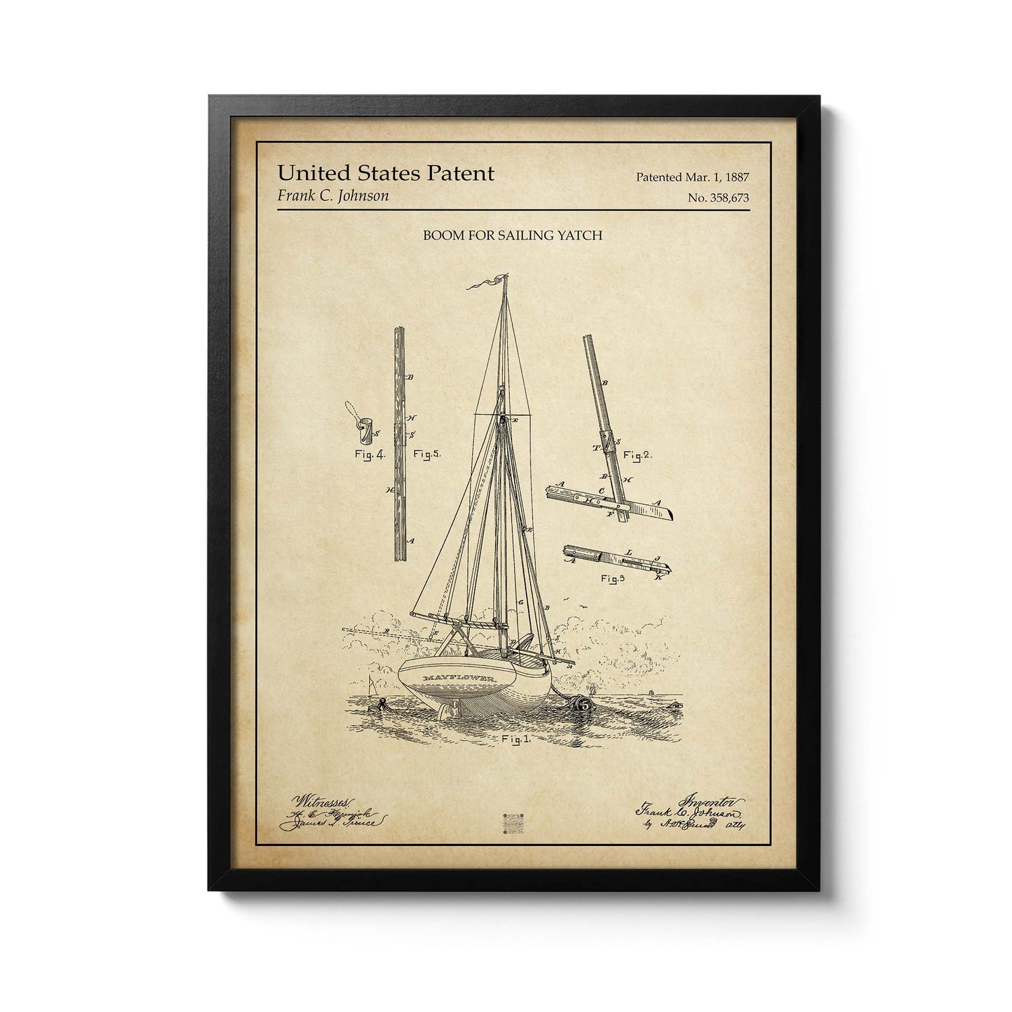 Affiche brevet Voilier Johnson