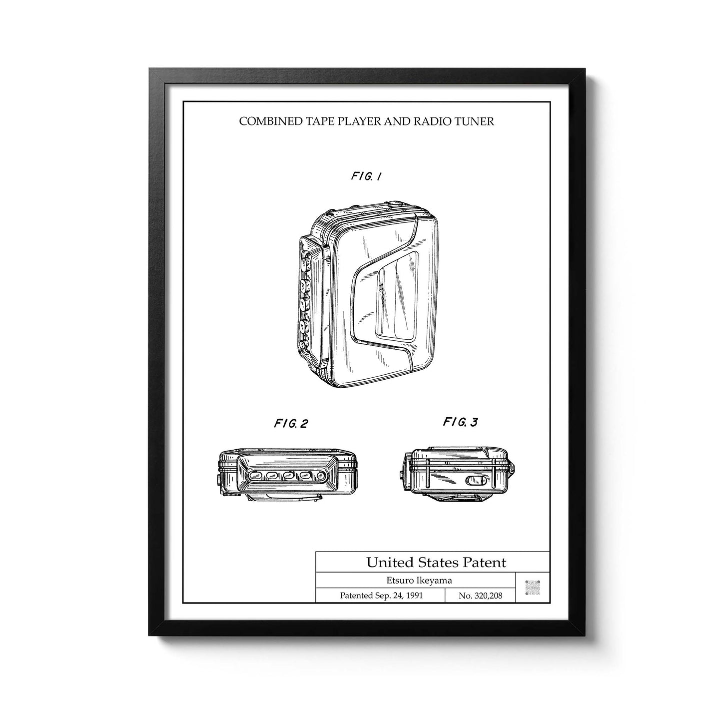 Affiche brevet Walkman