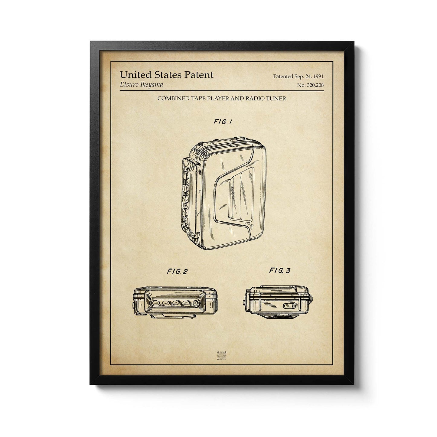 Affiche brevet Walkman