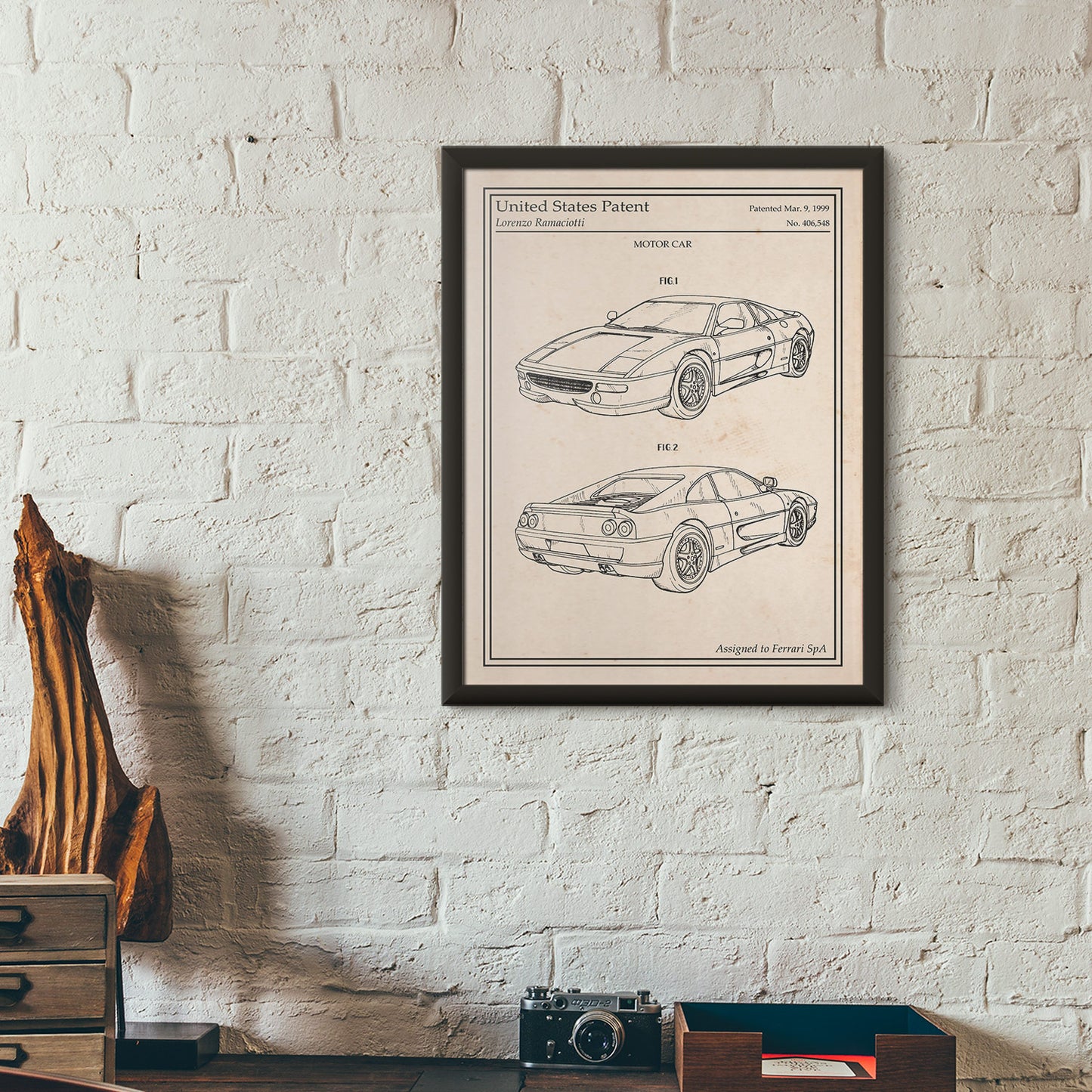 Décoration murale chambre Ferrari F355