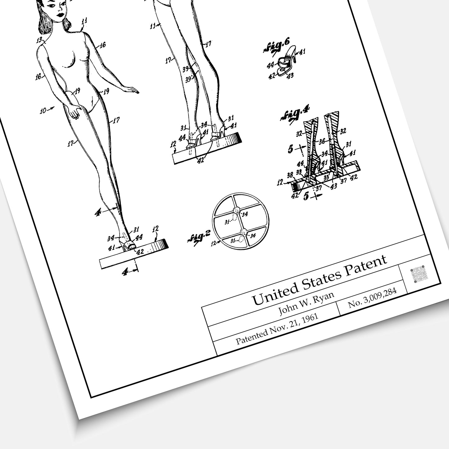 Affiche brevet Poupée Barbie