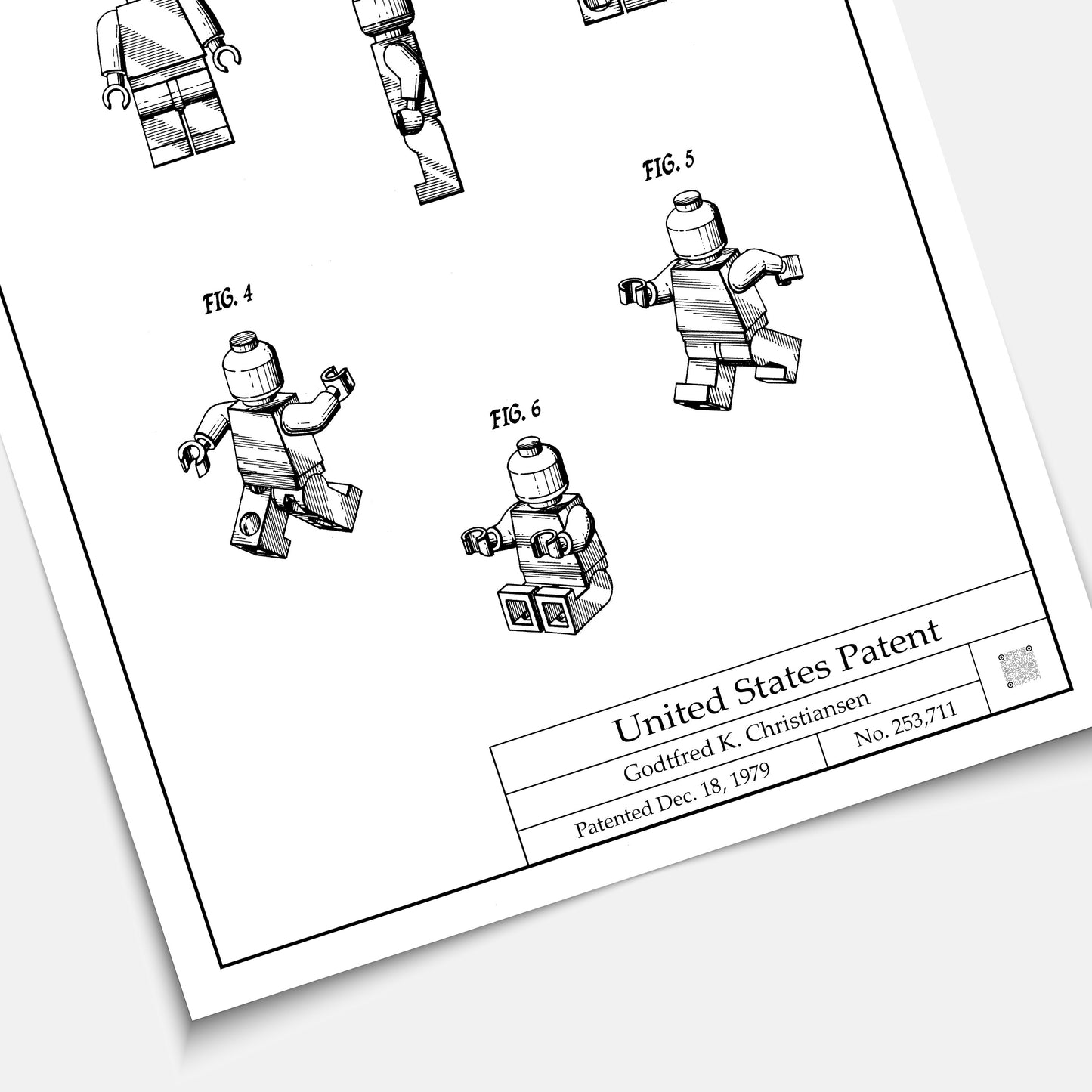 Affiche brevet Figurine Lego