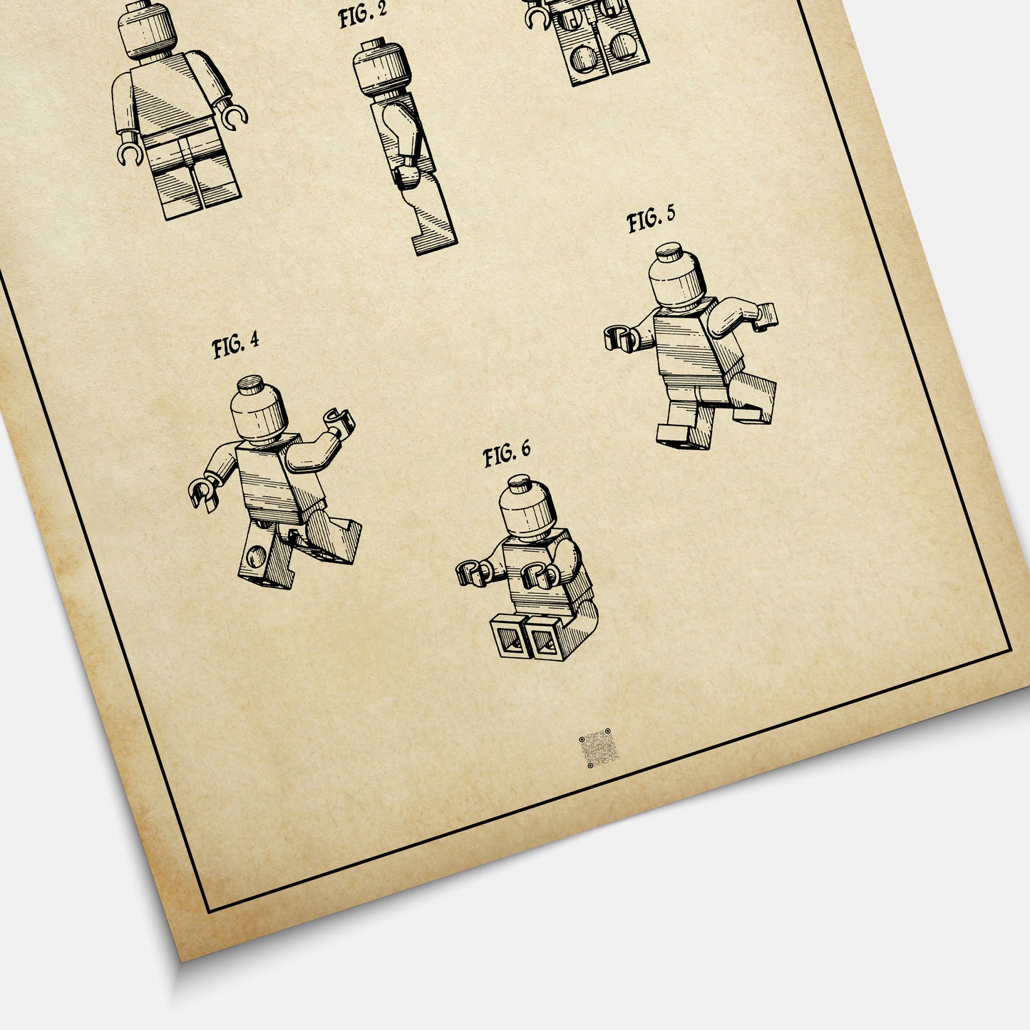 Affiche brevet Figurine Lego