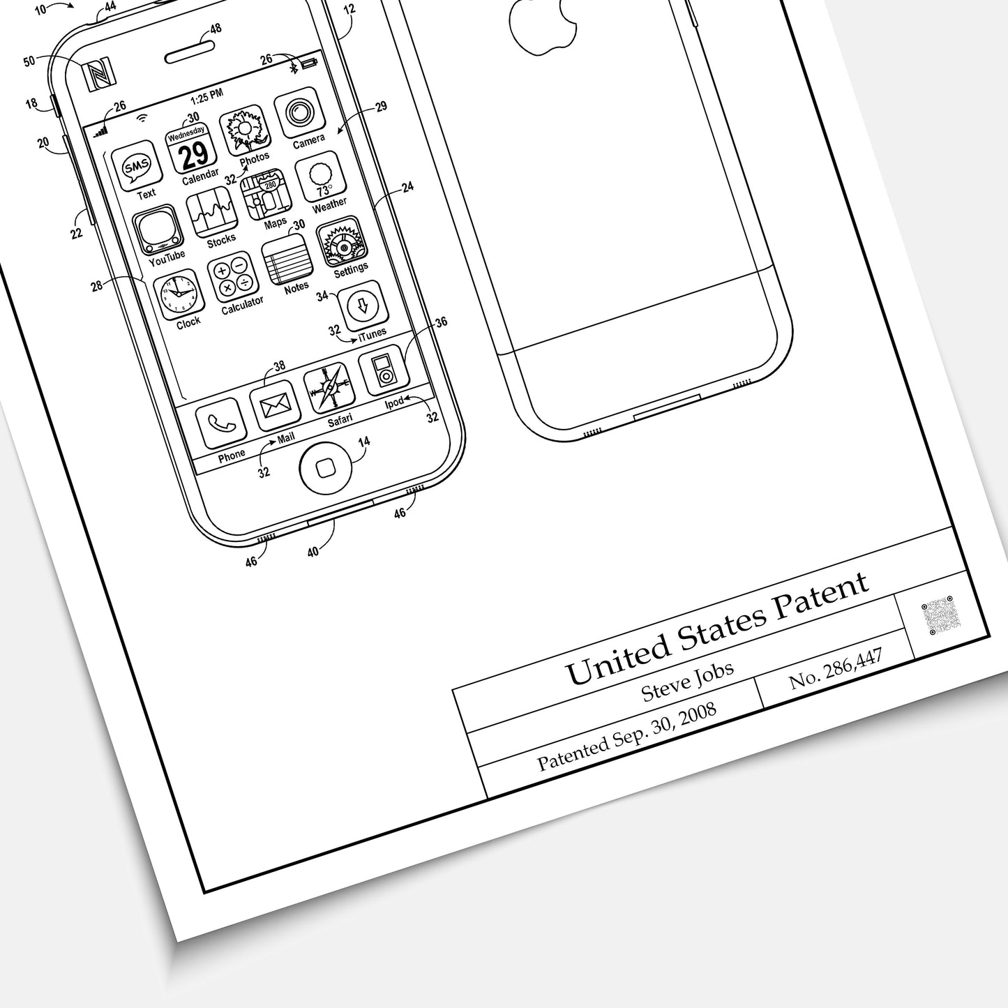 Affiche brevet Iphone