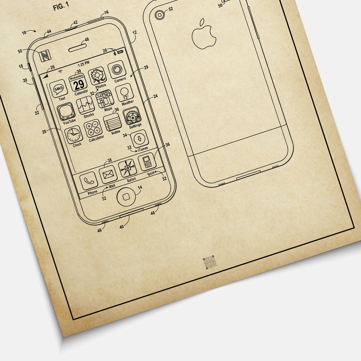 Affiche brevet Iphone