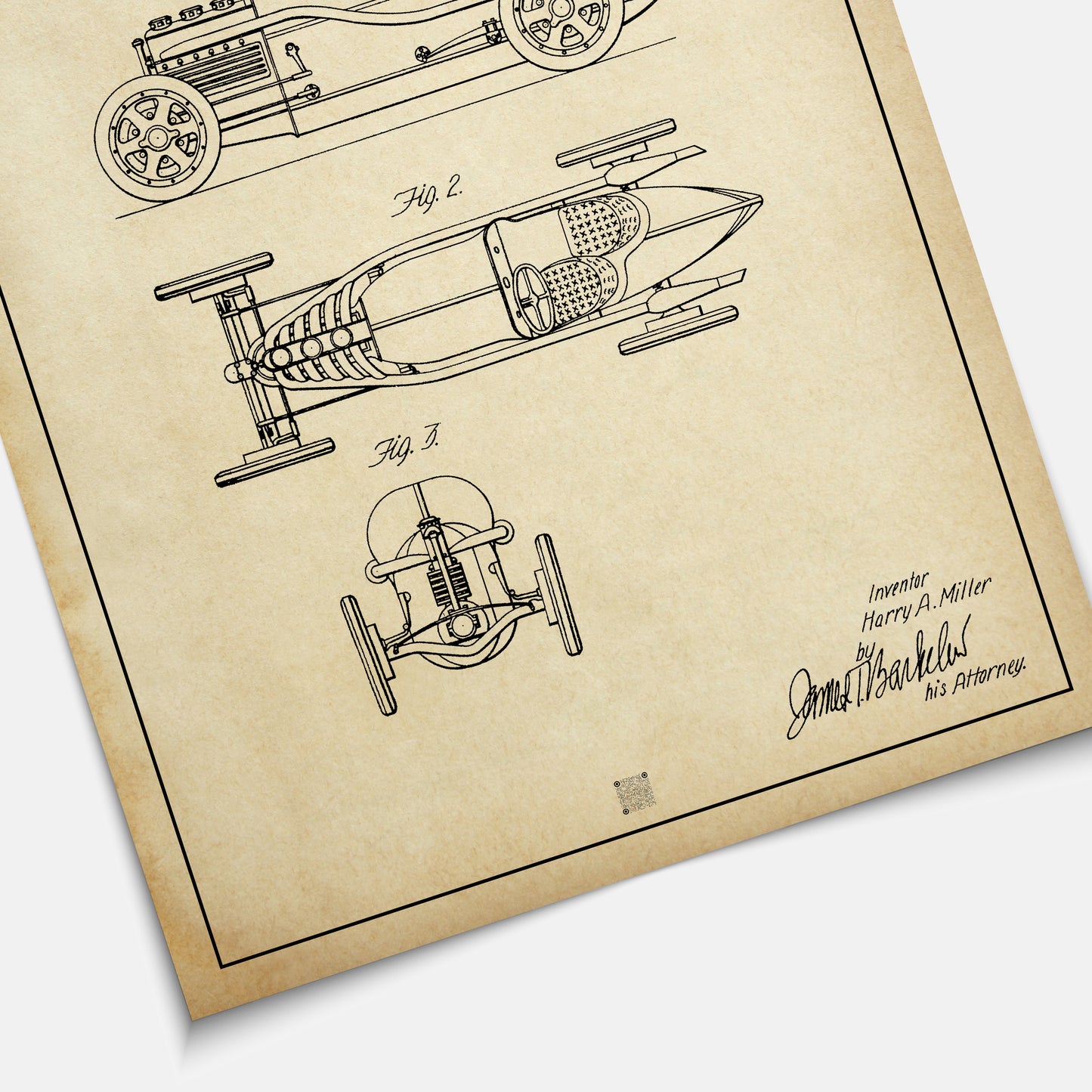Affiche brevet Automobile