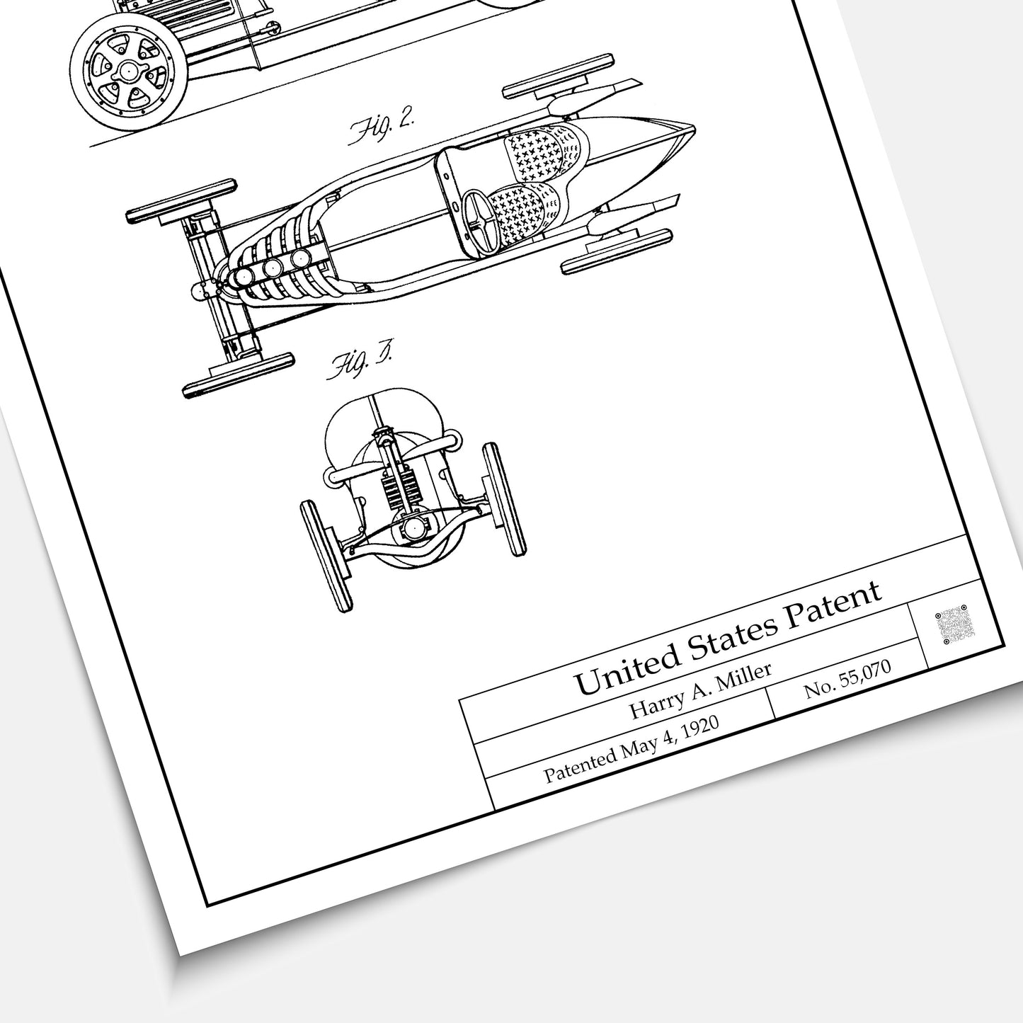 Affiche brevet Automobile
