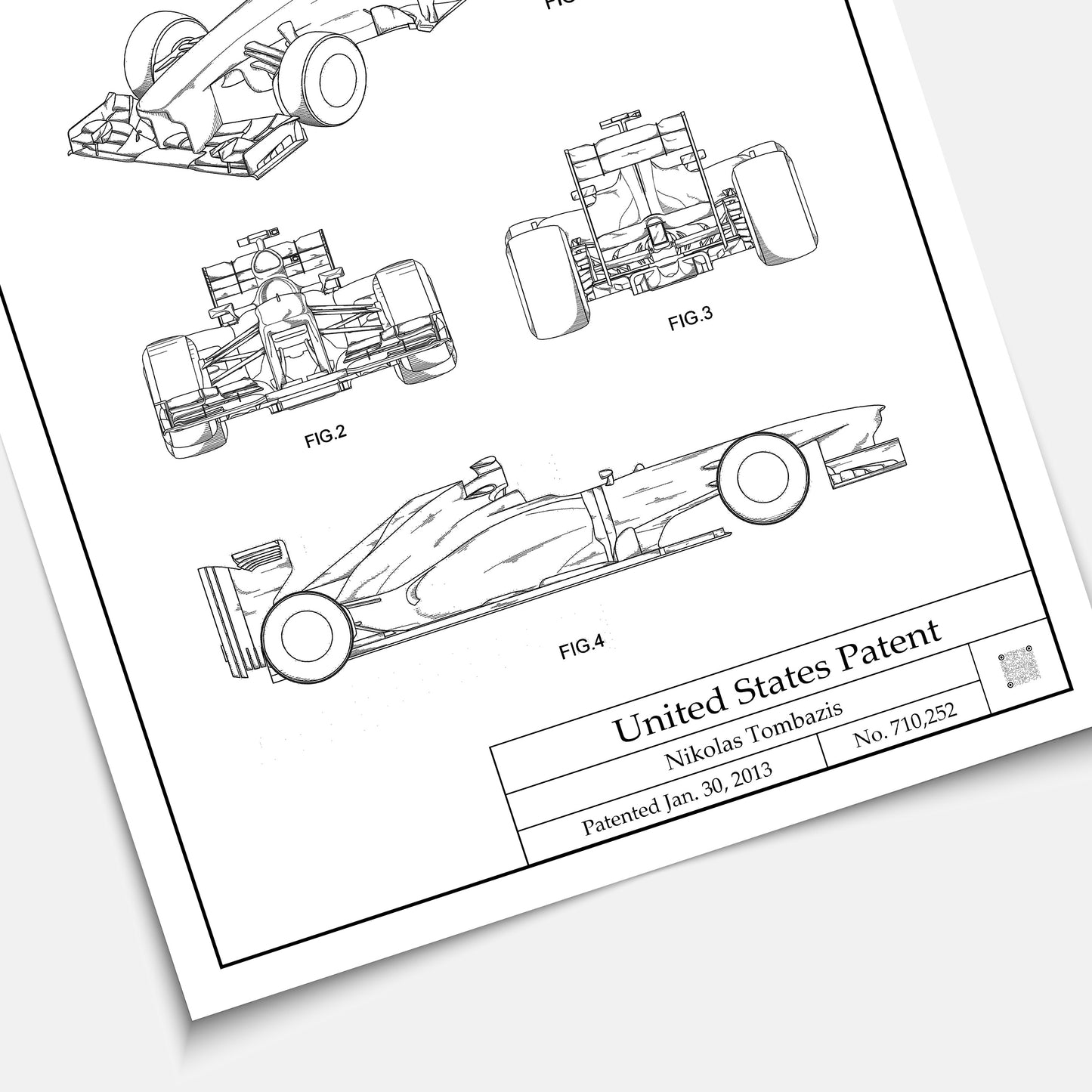 Affiche brevet Formule 1