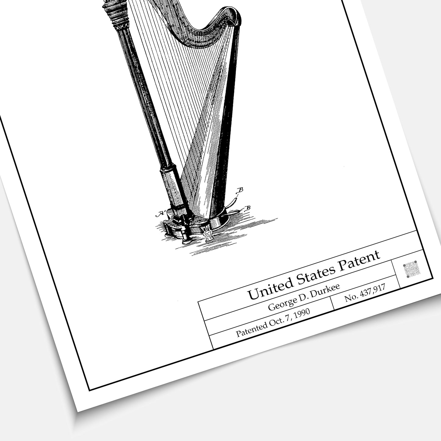 Affiche brevet Harpe