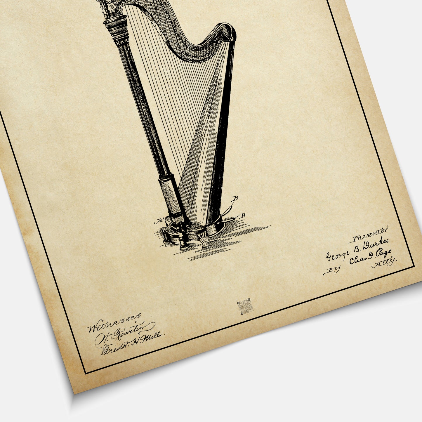 Affiche brevet Harpe