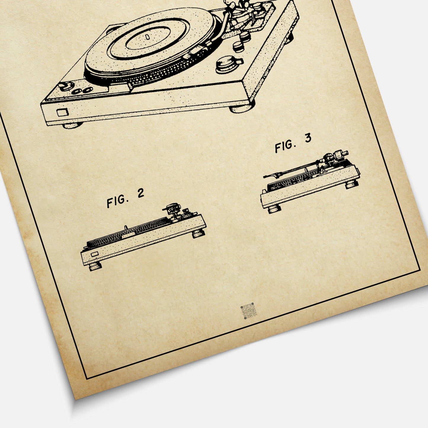 Affiche brevet Platine Vinyle