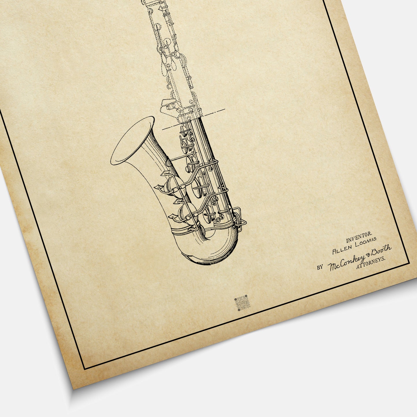 Affiche brevet Saxophone