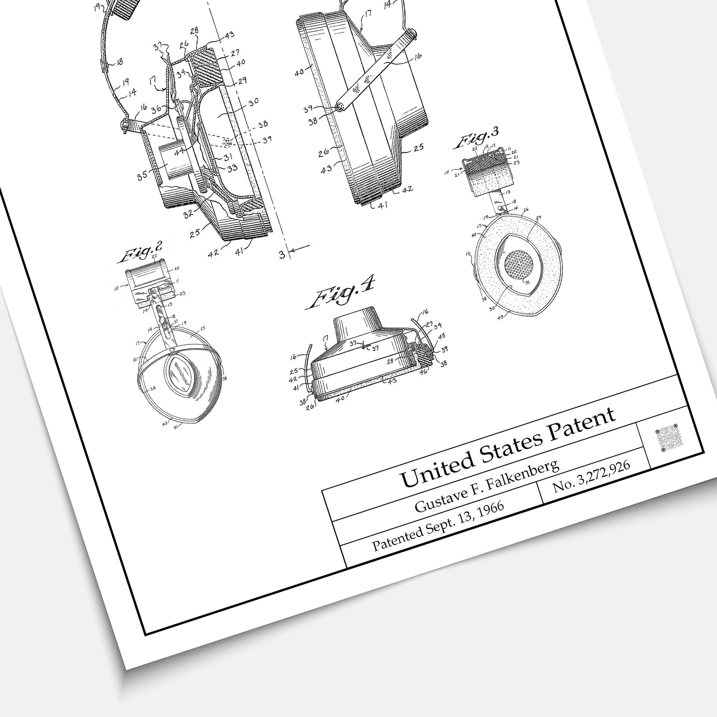 Affiche brevet Casque Audio