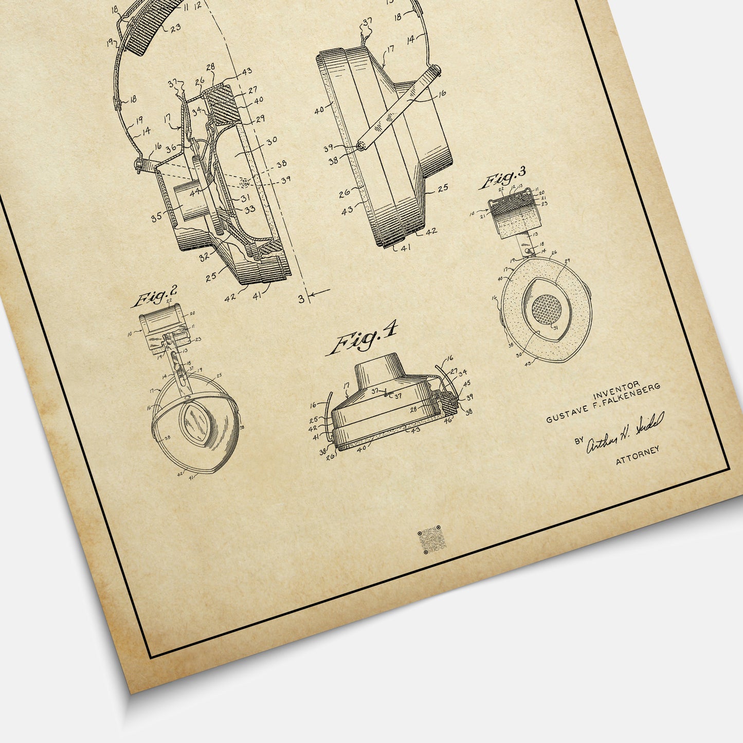 Affiche brevet Casque Audio